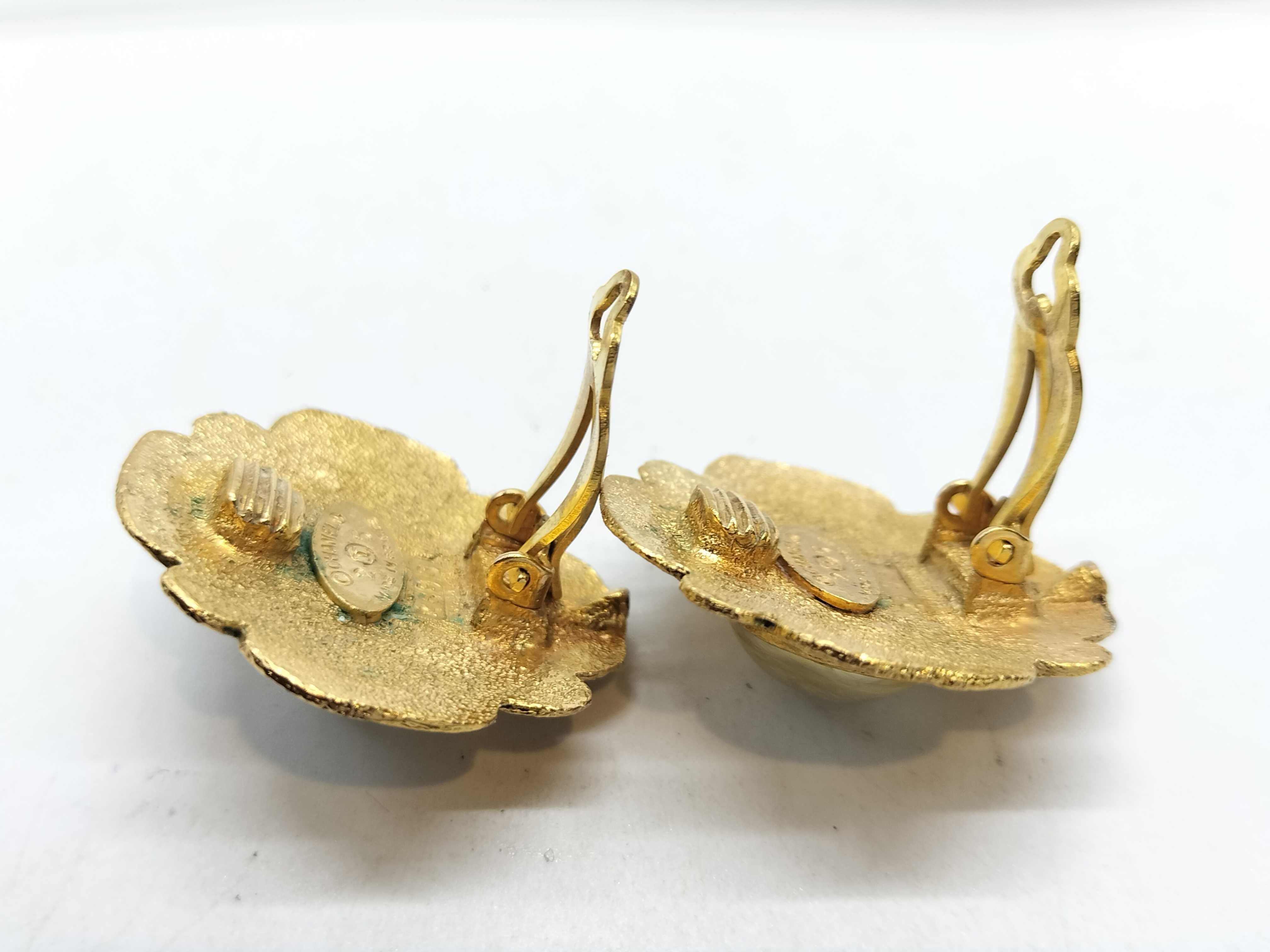 Gold Plated Faux Pearl Earrings — view 6
