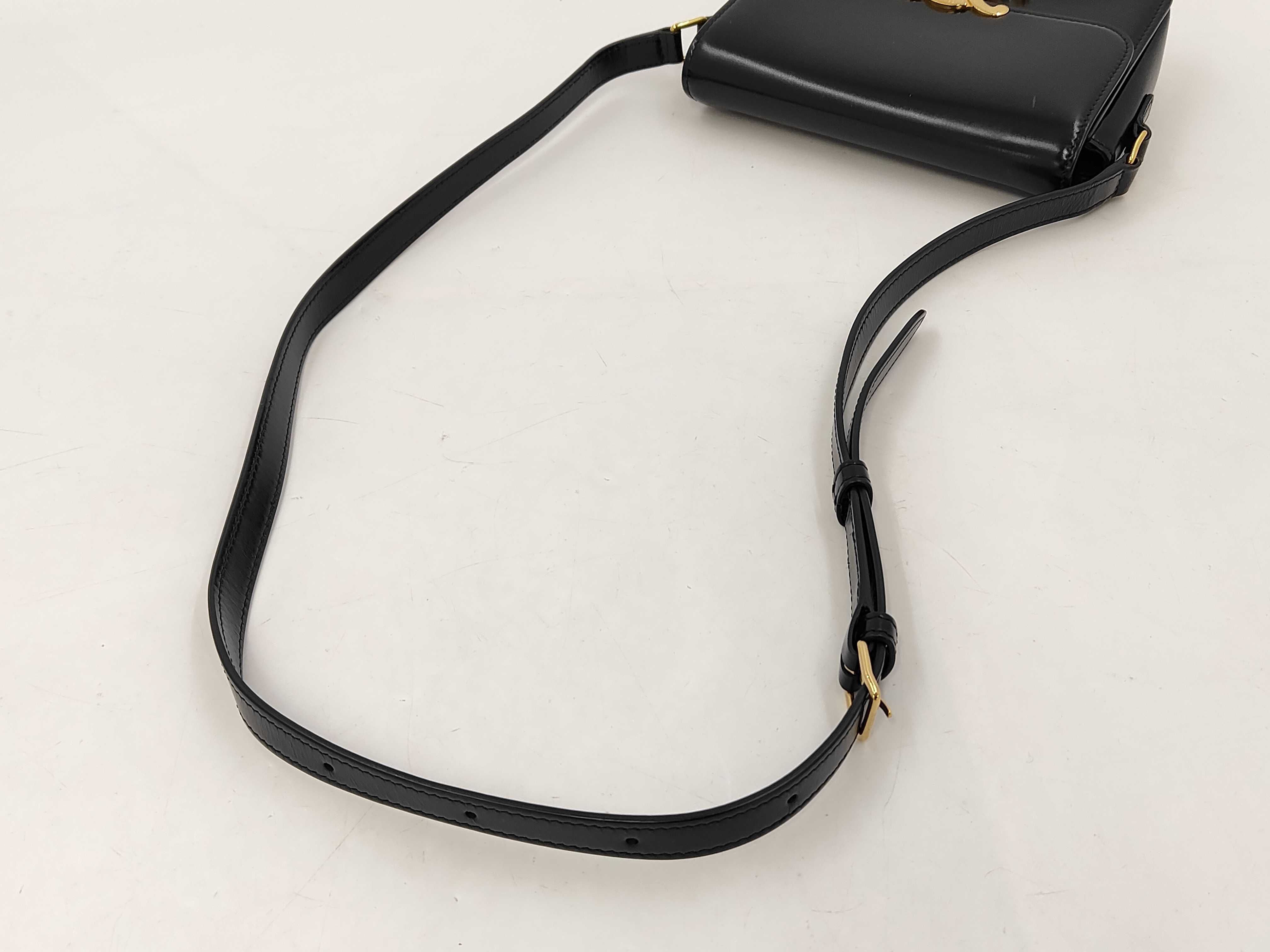 Trinoff Leather Black Shoulder Bag — view 3
