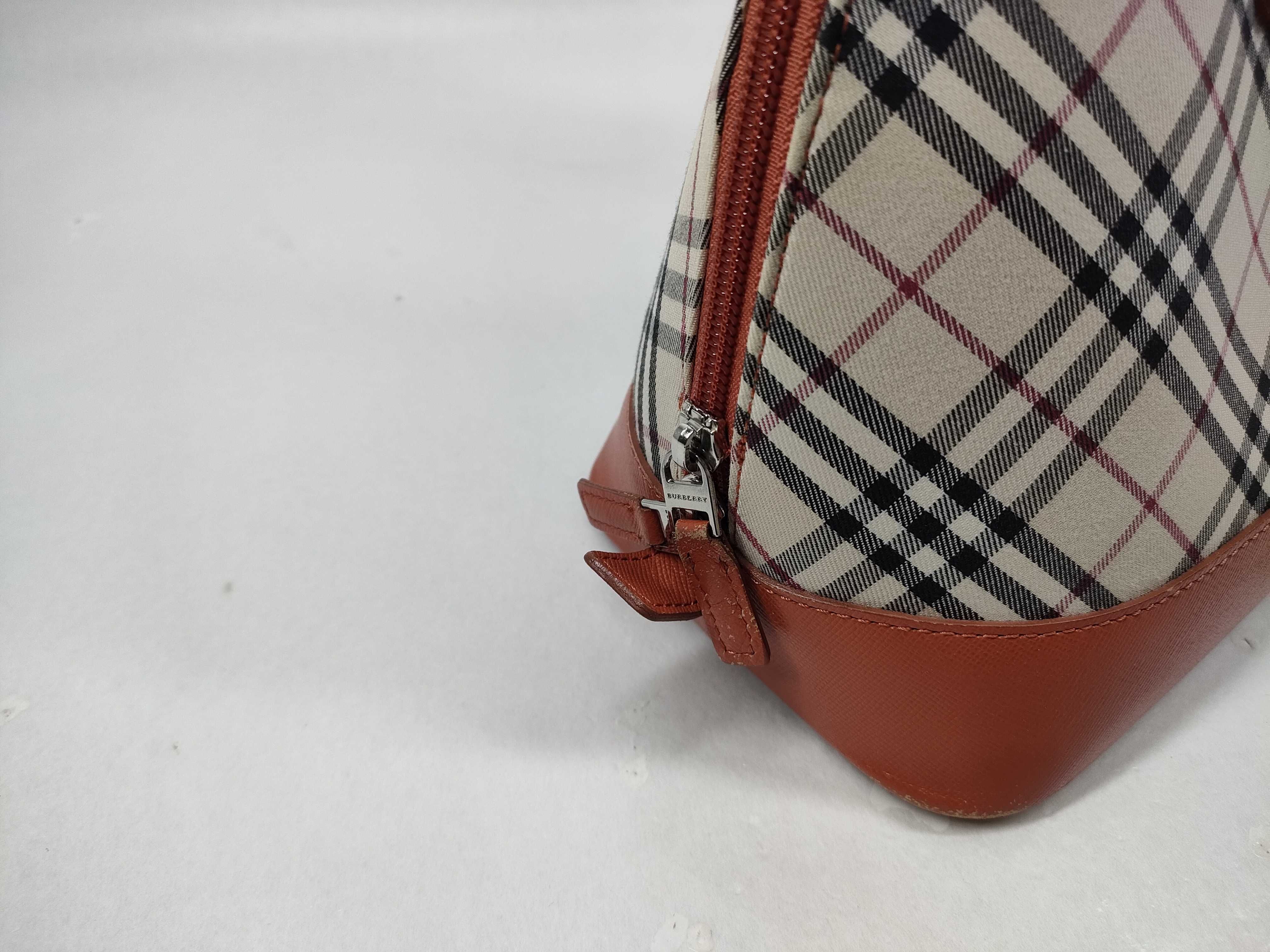 Nova Check Canvas/Leather Orange Handbag — view 5