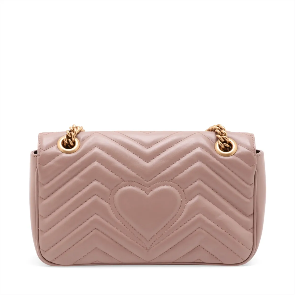 GG Marmont Leather Chain Shoulder Bag, Beige, 443497 — view 2