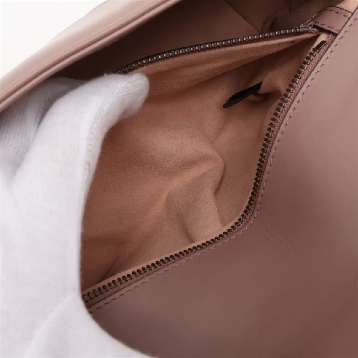 GG Marmont Leather Chain Shoulder Bag, Beige, 443497 — view 8