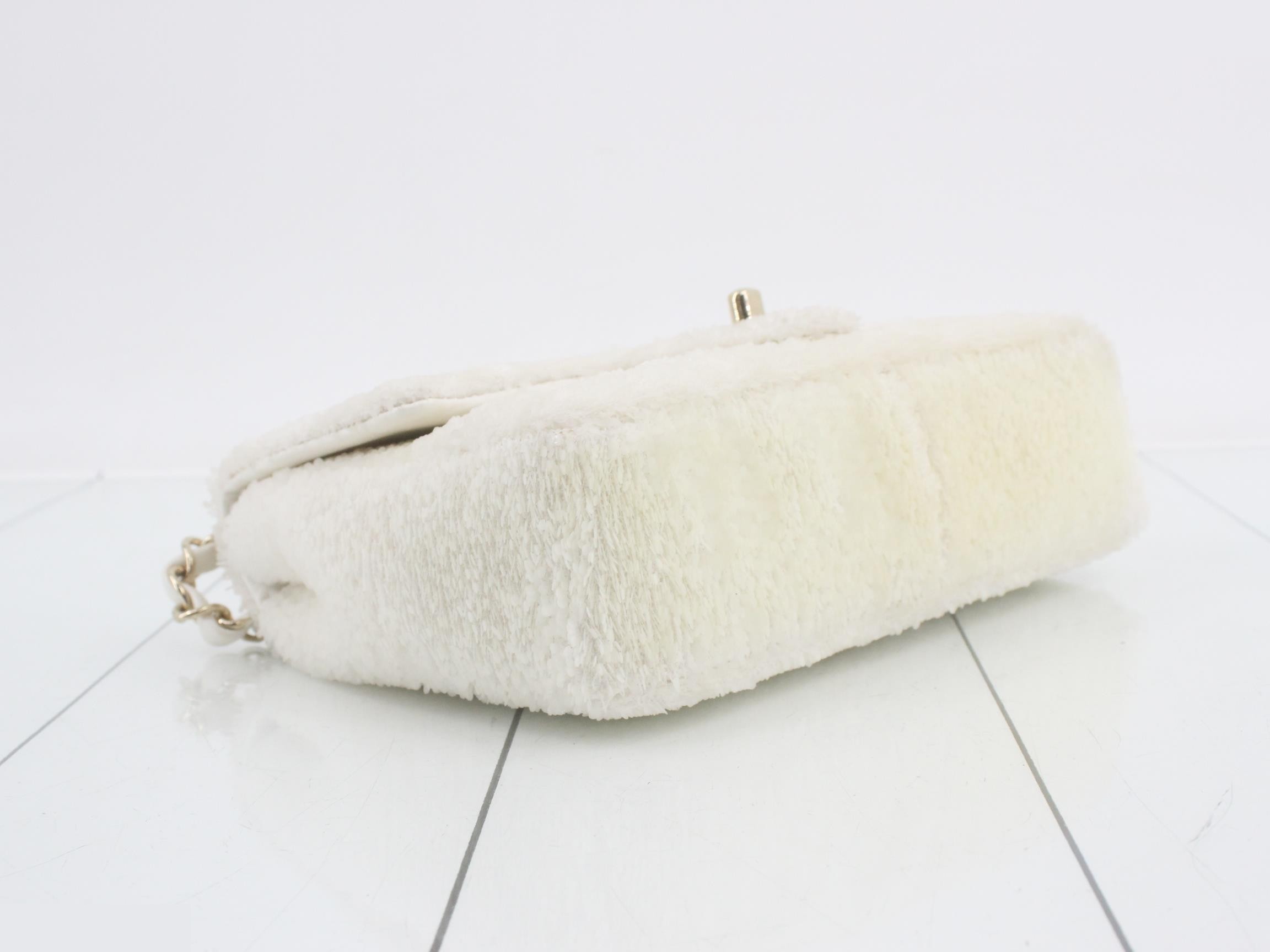Sequined white matelassé shoulder bag — view 5