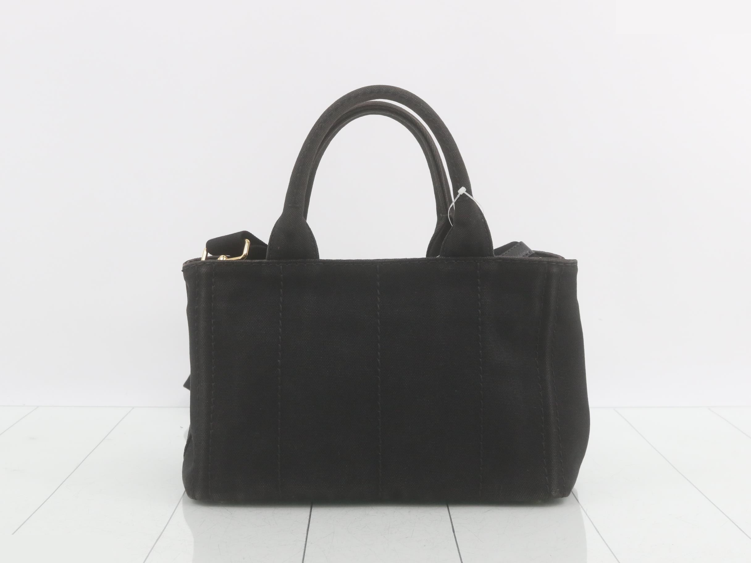 Canapa Tote Bag, Black Canvas — view 2