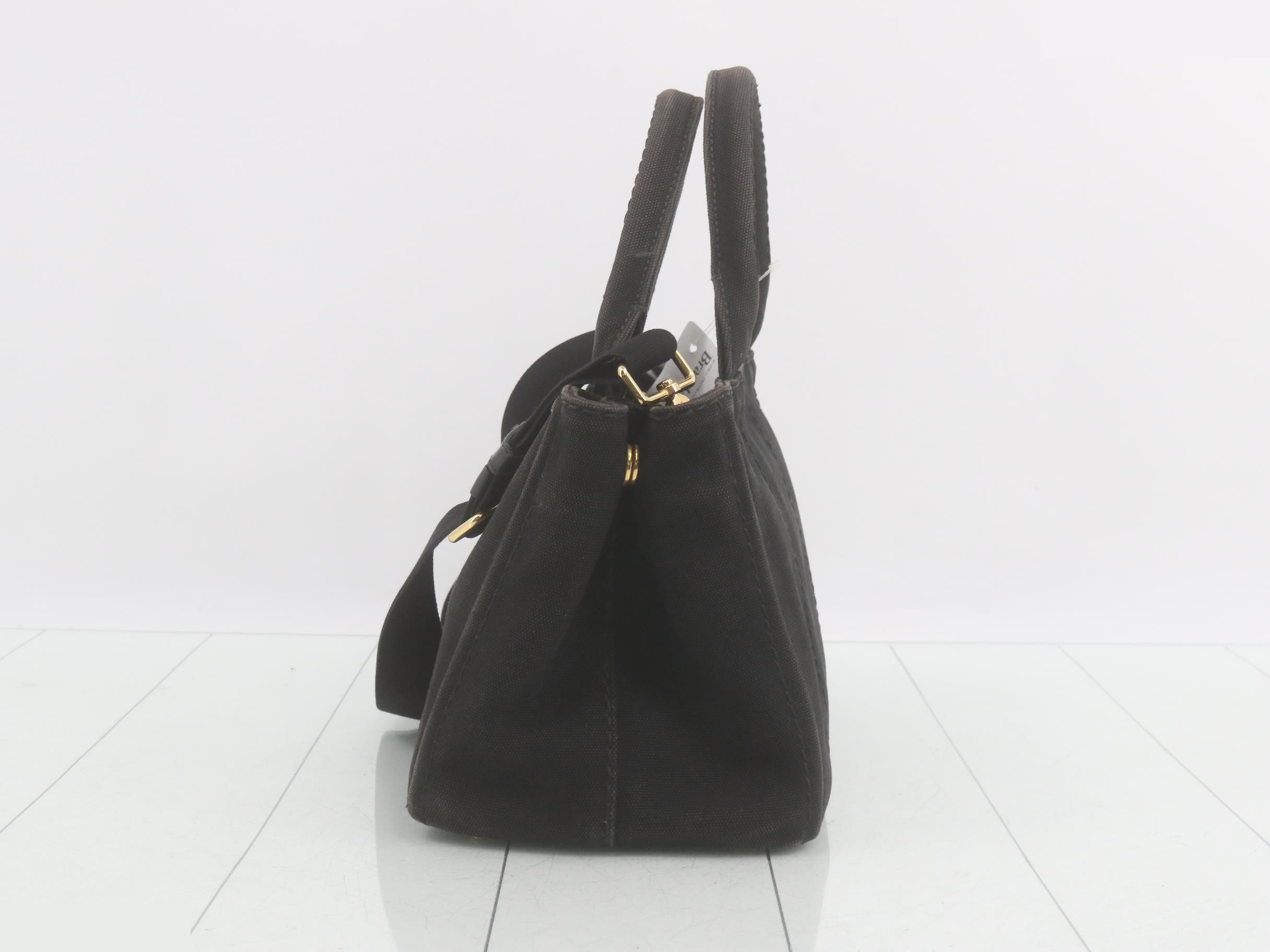 Canapa Tote Bag, Black Canvas — view 3