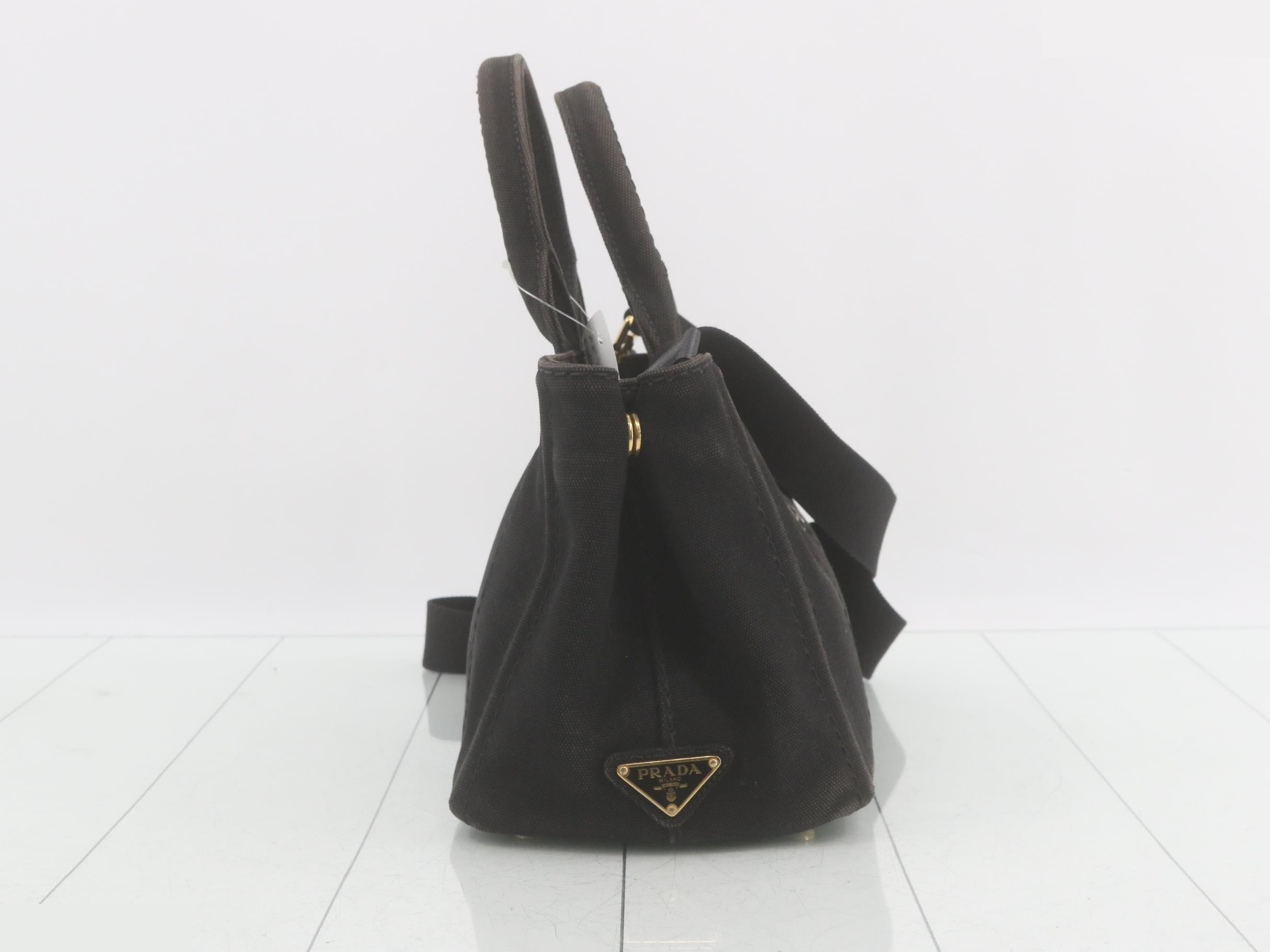 Canapa Tote Bag, Black Canvas — view 4