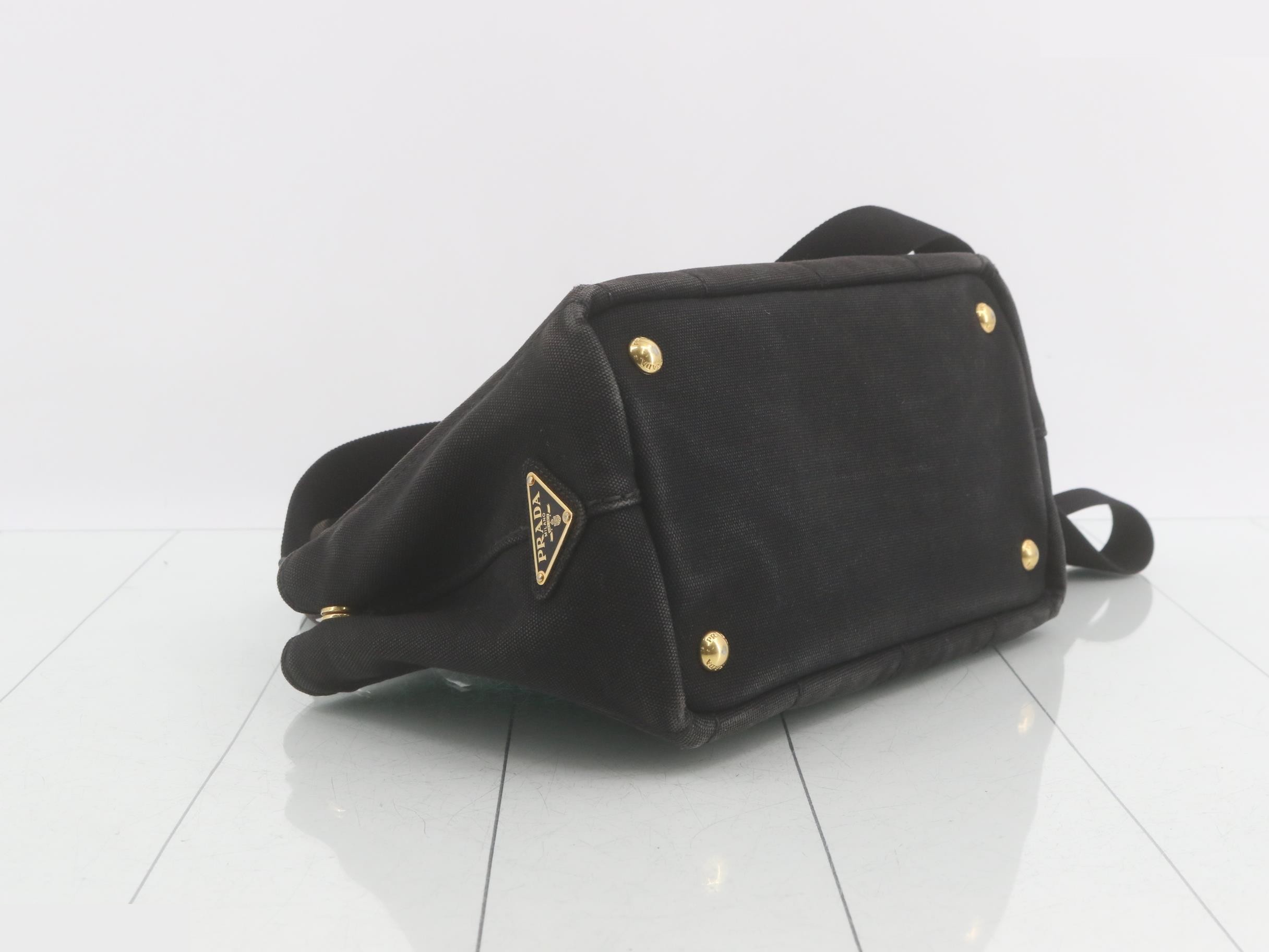 Canapa Tote Bag, Black Canvas — view 5