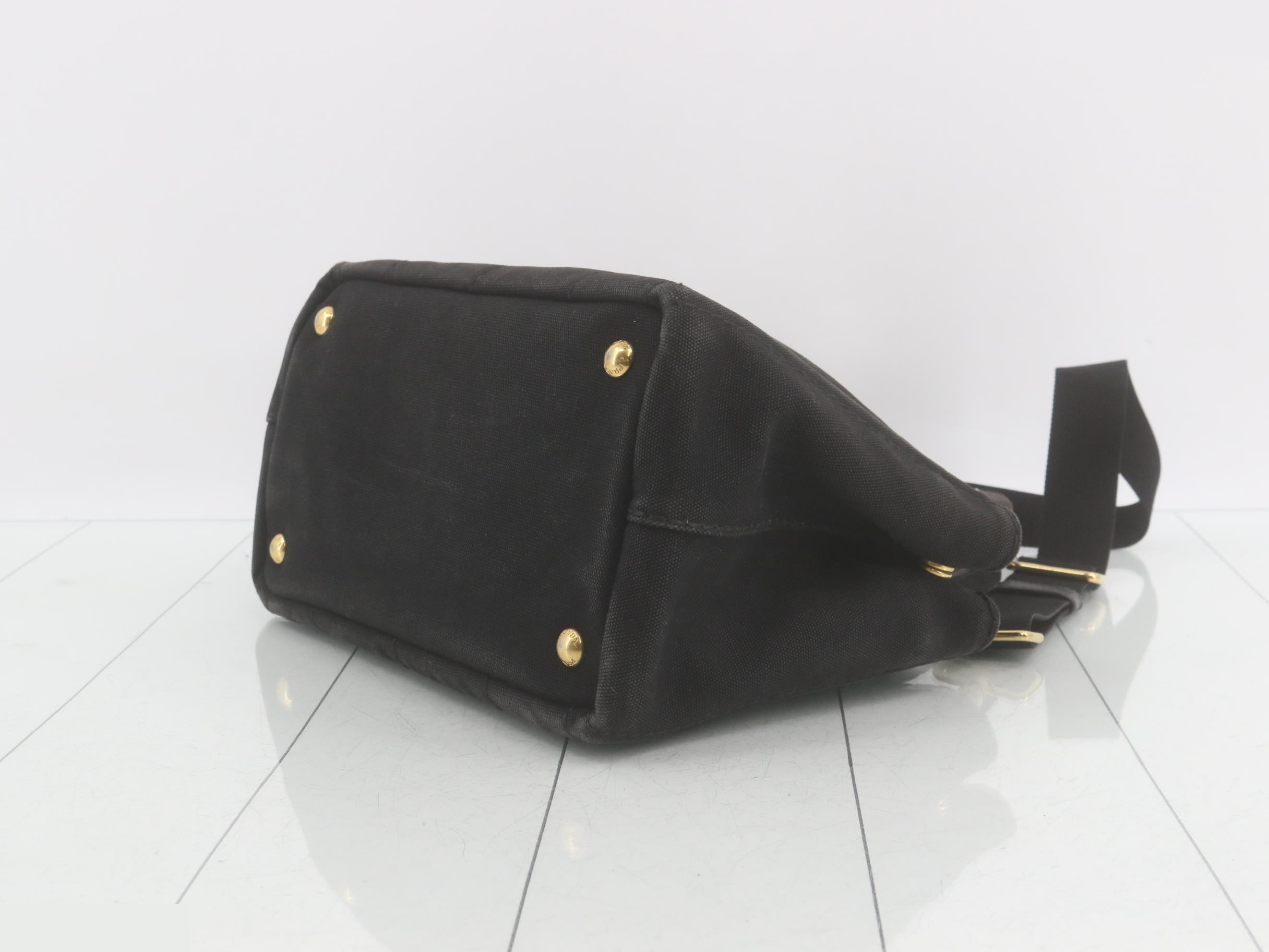 Canapa Tote Bag, Black Canvas — view 6