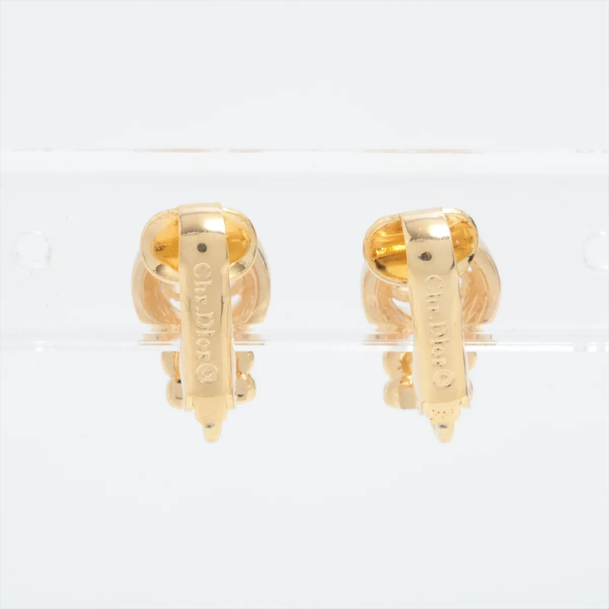 CD Logo Earrings (Pair) GP Gold - — view 2