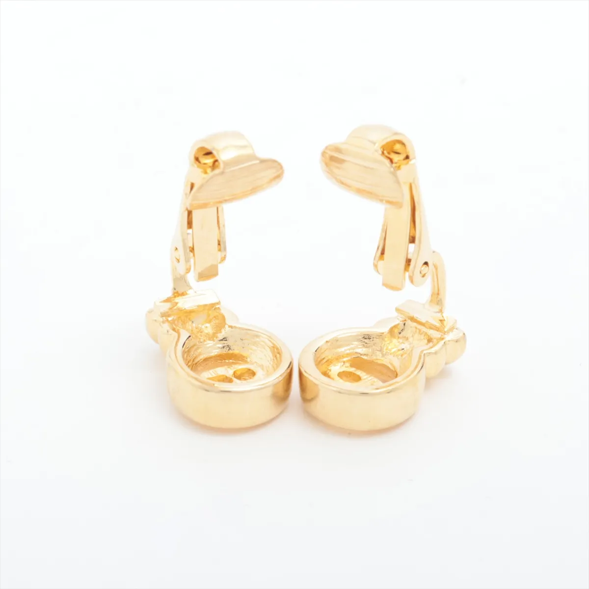 CD Logo Earrings (Pair) GP Gold - — view 4