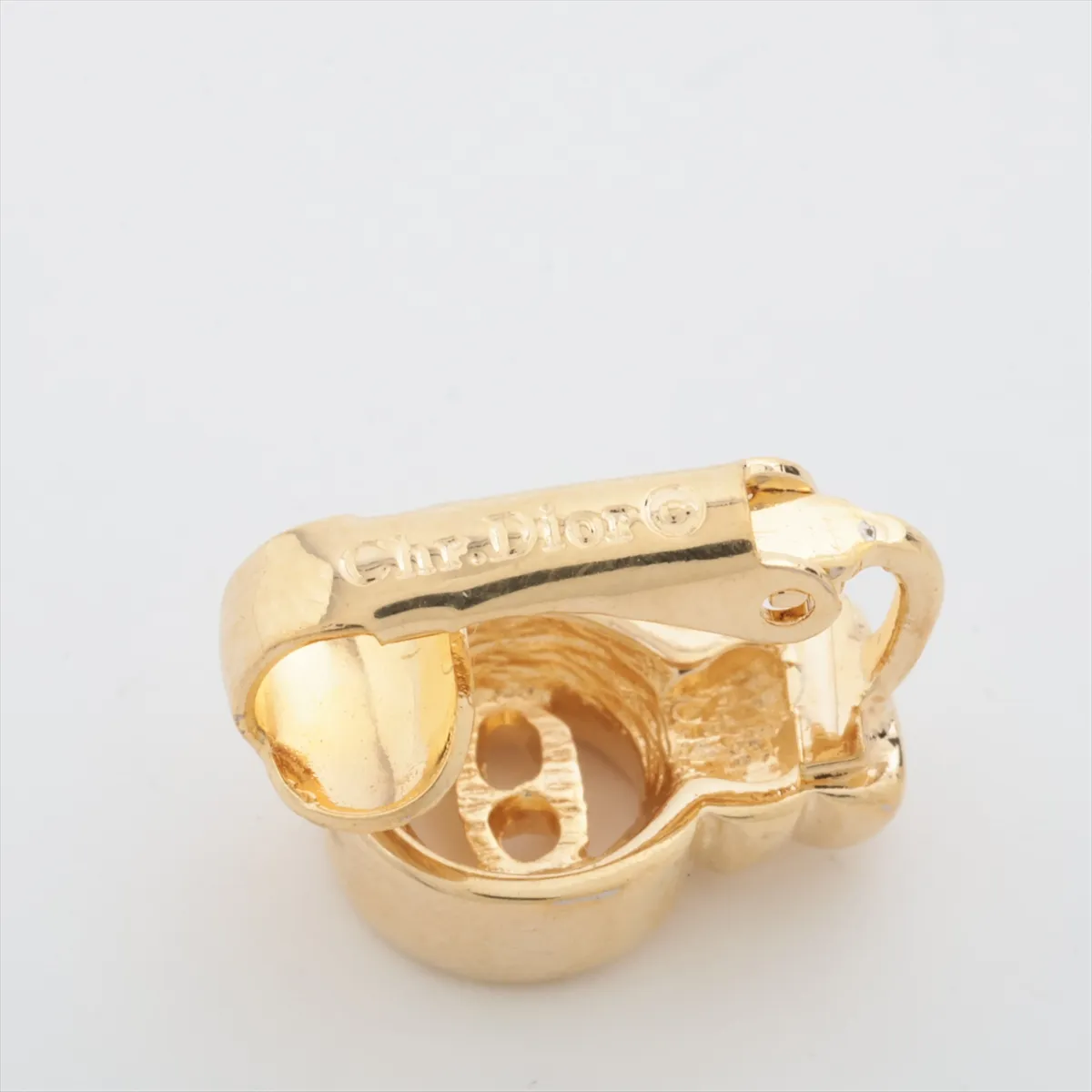 CD Logo Earrings (Pair) GP Gold - — view 5