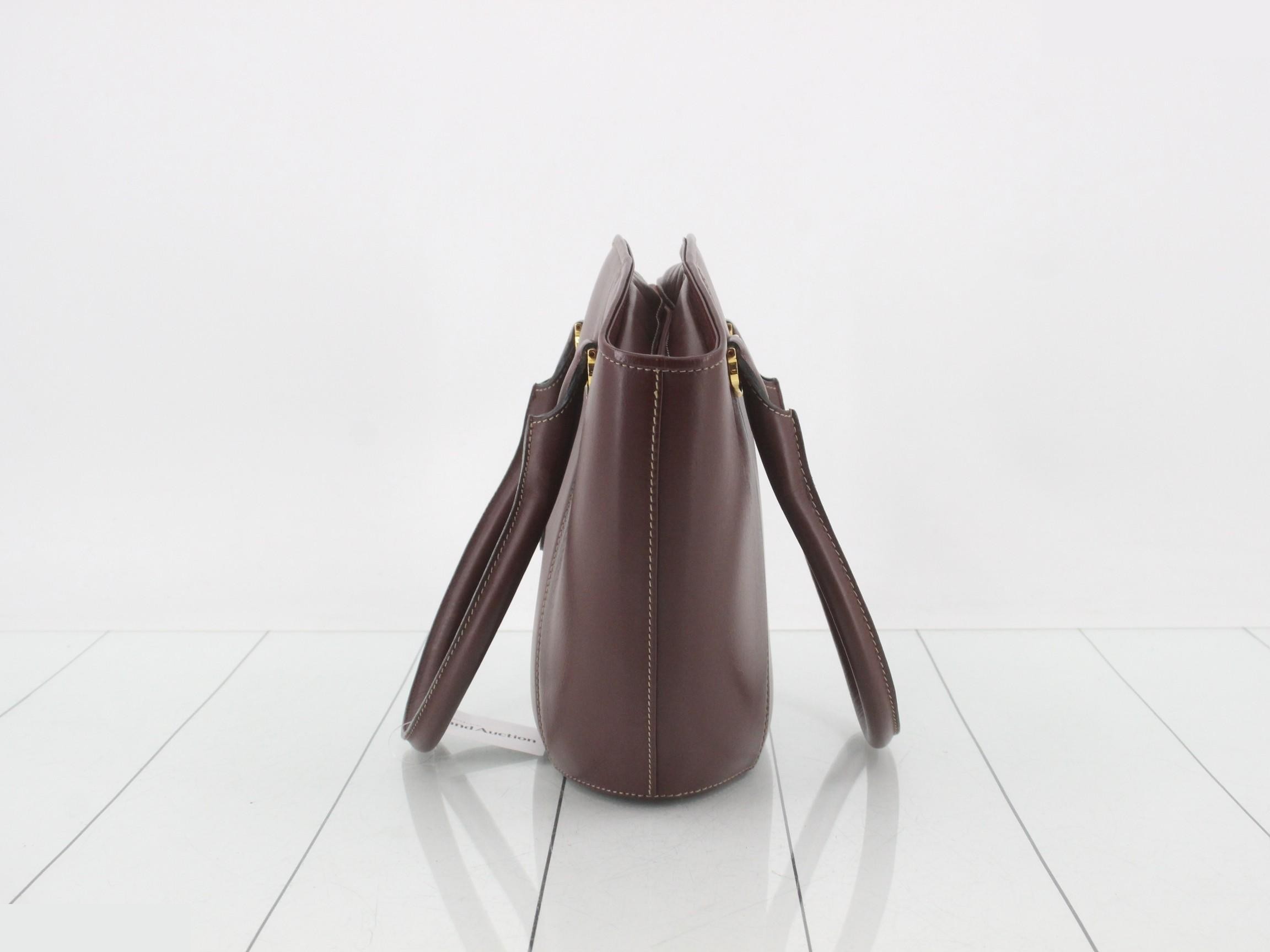 Must Line Handbag, Leather, Bordeaux — view 3