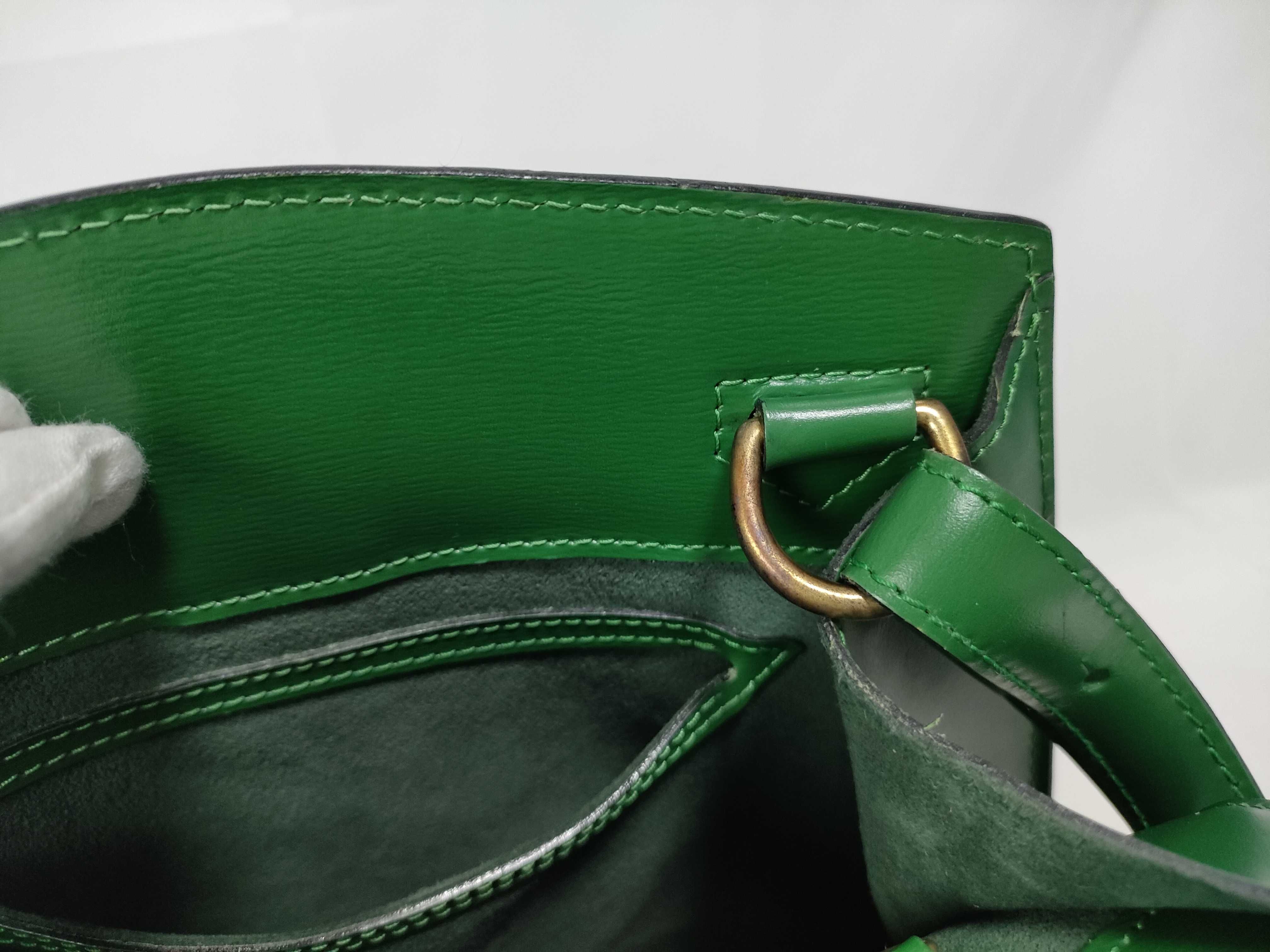 Epi Leather Cluny Shoulder Bag (Green) — view 15