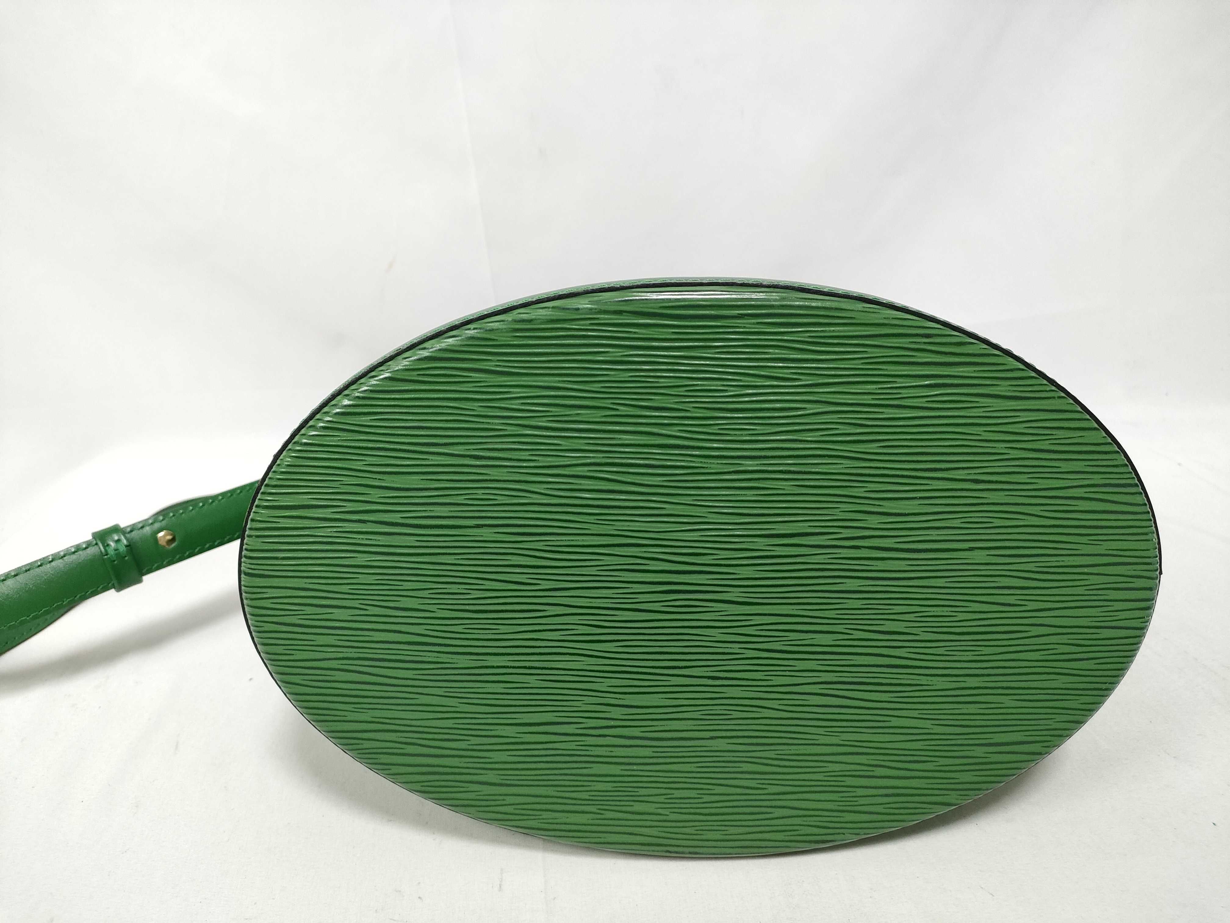Epi Leather Cluny Shoulder Bag (Green) — view 3