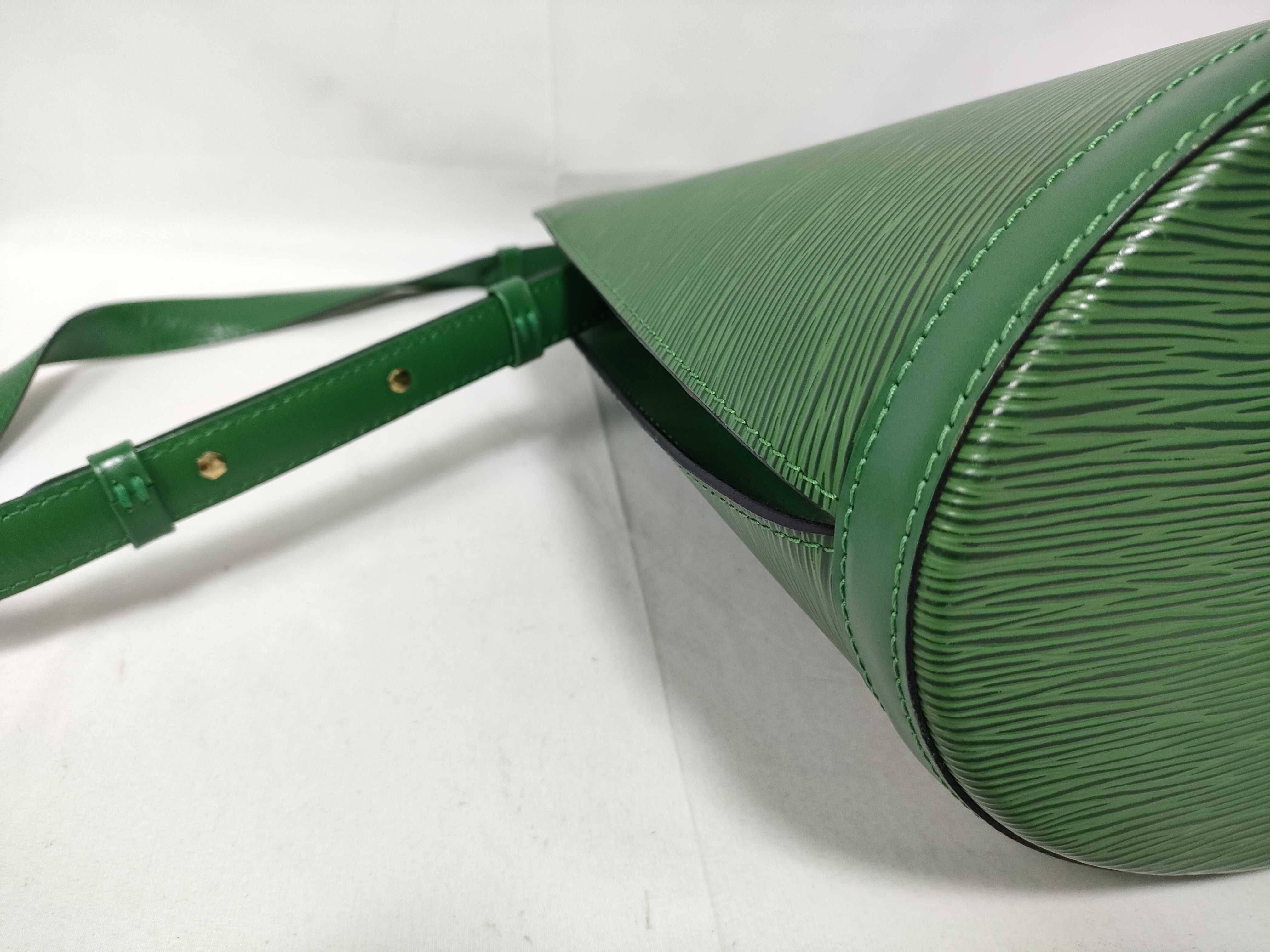 Epi Leather Cluny Shoulder Bag (Green) — view 5