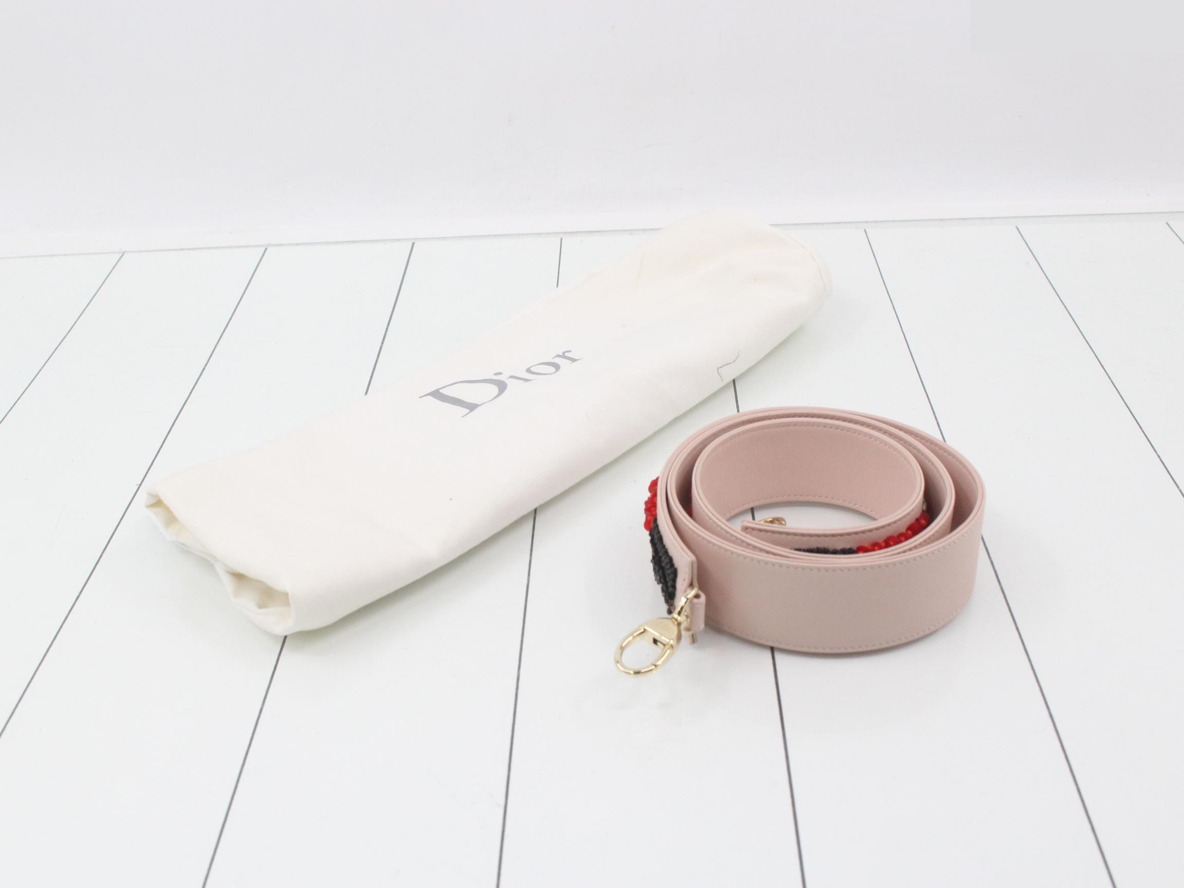 Lady Dior Canage Lamb 2-Way Handbag Pink — view 7