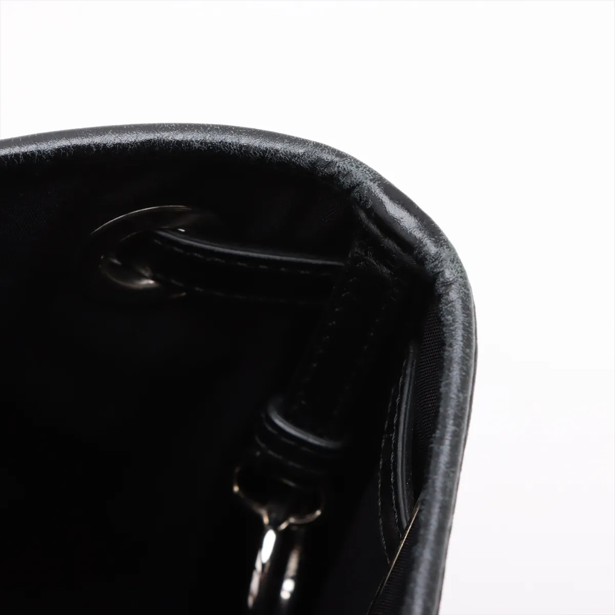 Cannage Panarea Coated Canvas x Leather Tote Bag Black — view 11