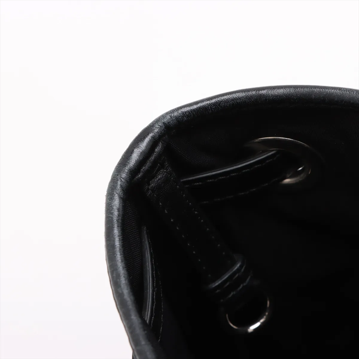 Cannage Panarea Coated Canvas x Leather Tote Bag Black — view 10