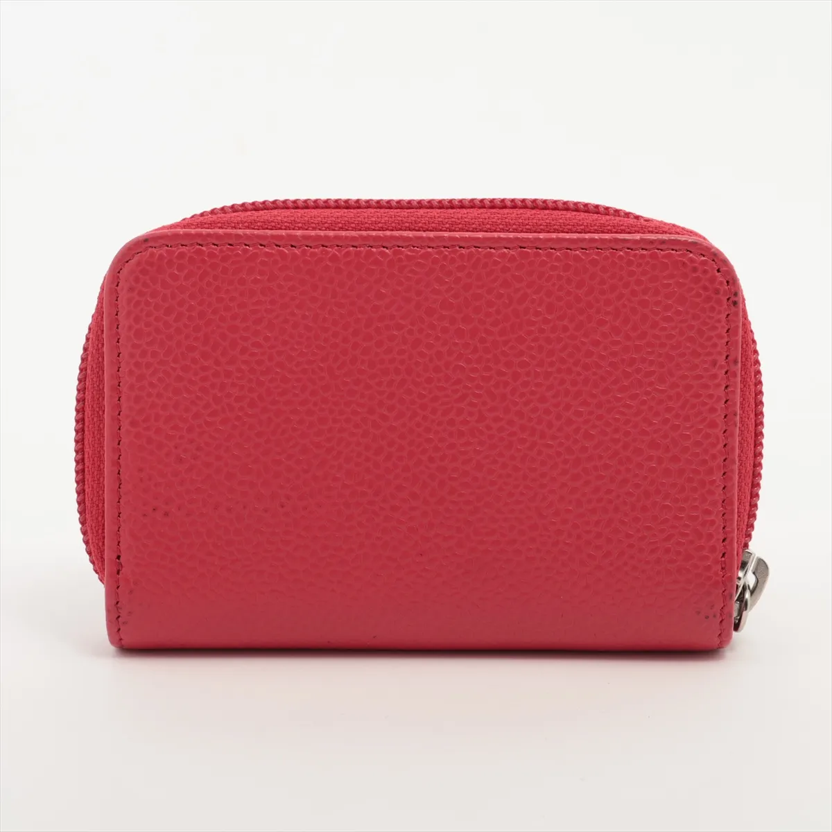 Coco Mark Caviar Skin Coin Case, Pink, Silver Hardware, 20682340 — view 2