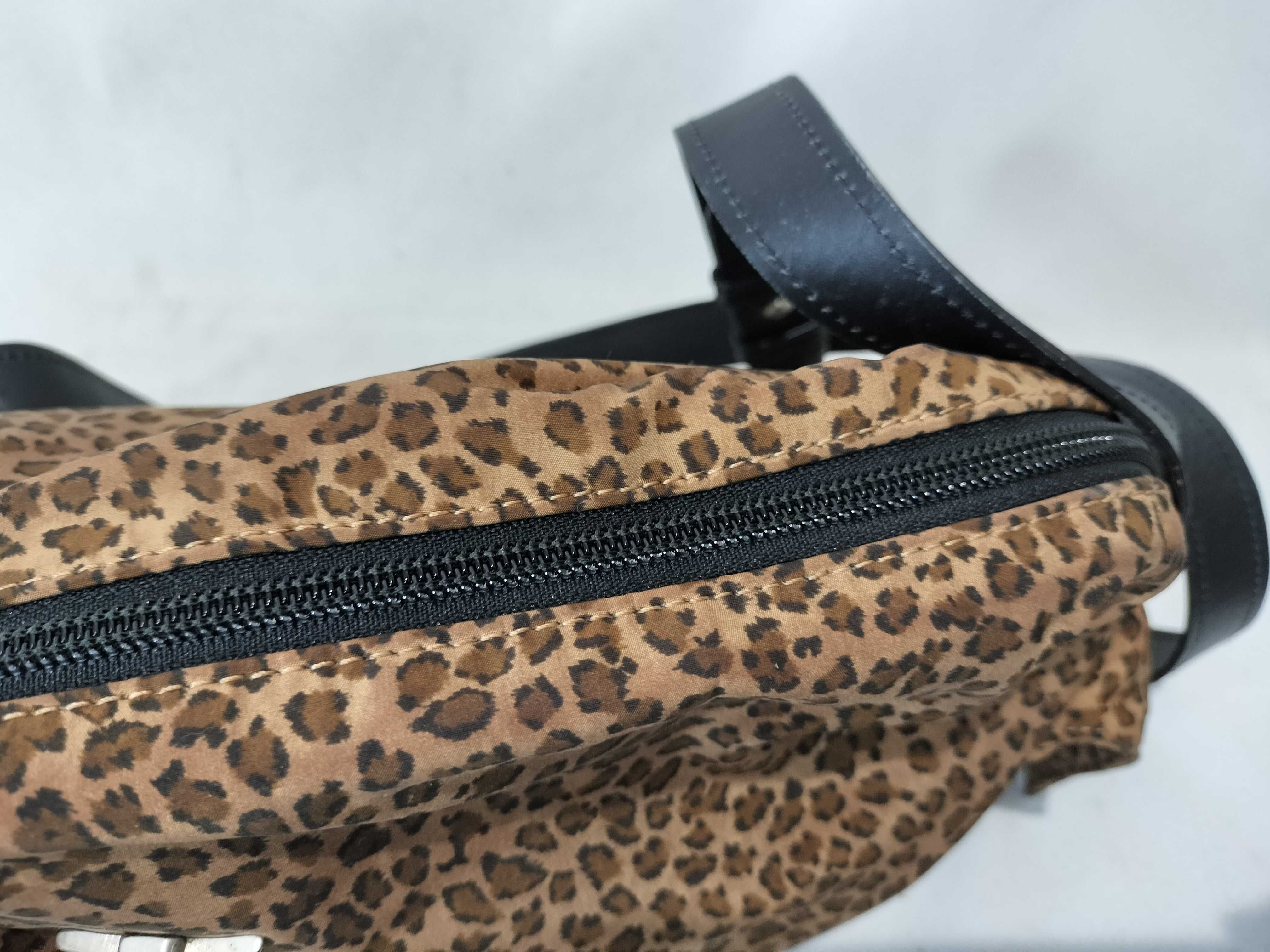 Nylon Leopard Print Shoulder Bag — view 9