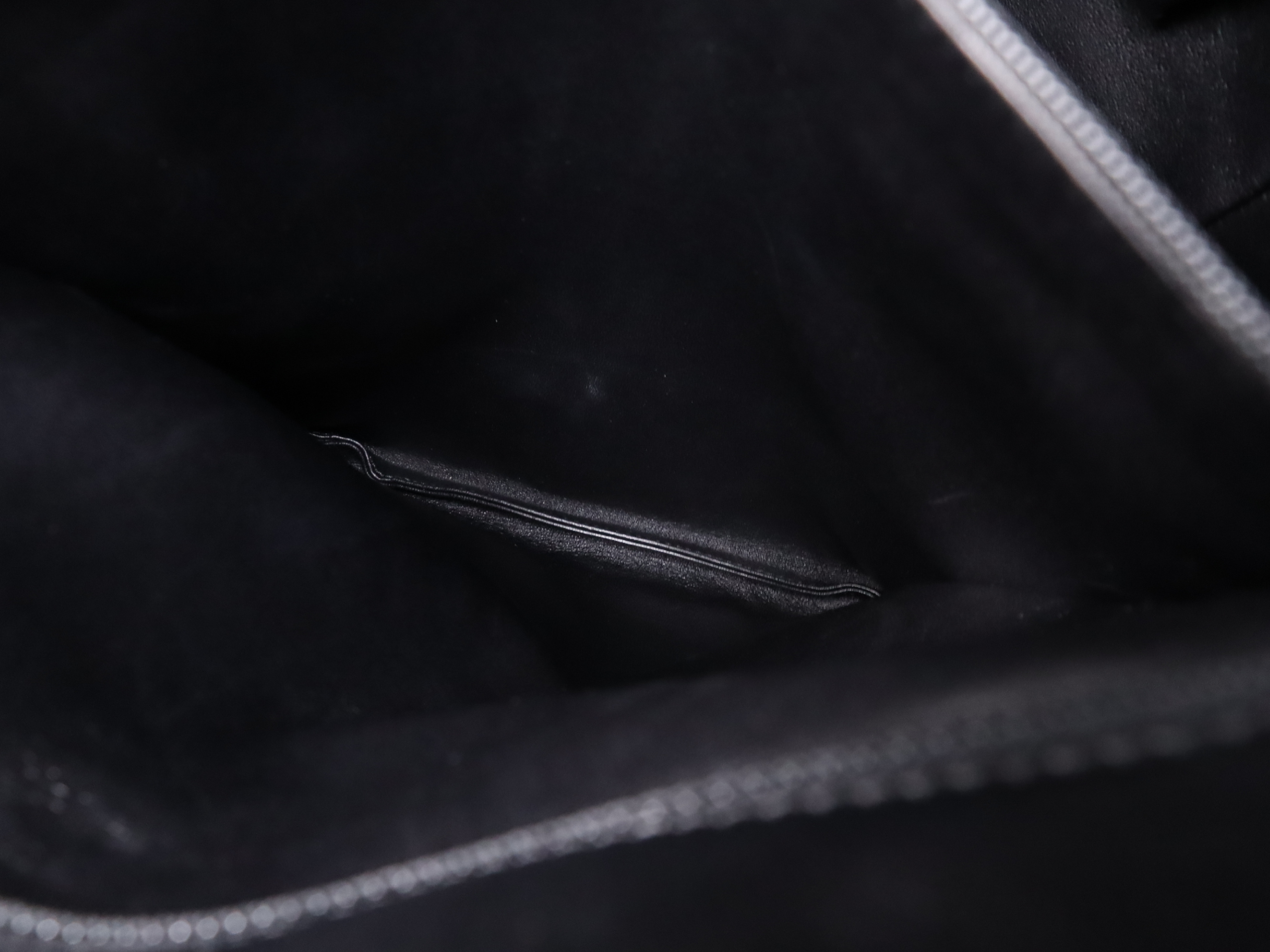 A92594 Shearling Lambskin Tote Bag, Black, Silver Hardware, with Seal, Card, and Dust Bag (20383555) — view 11