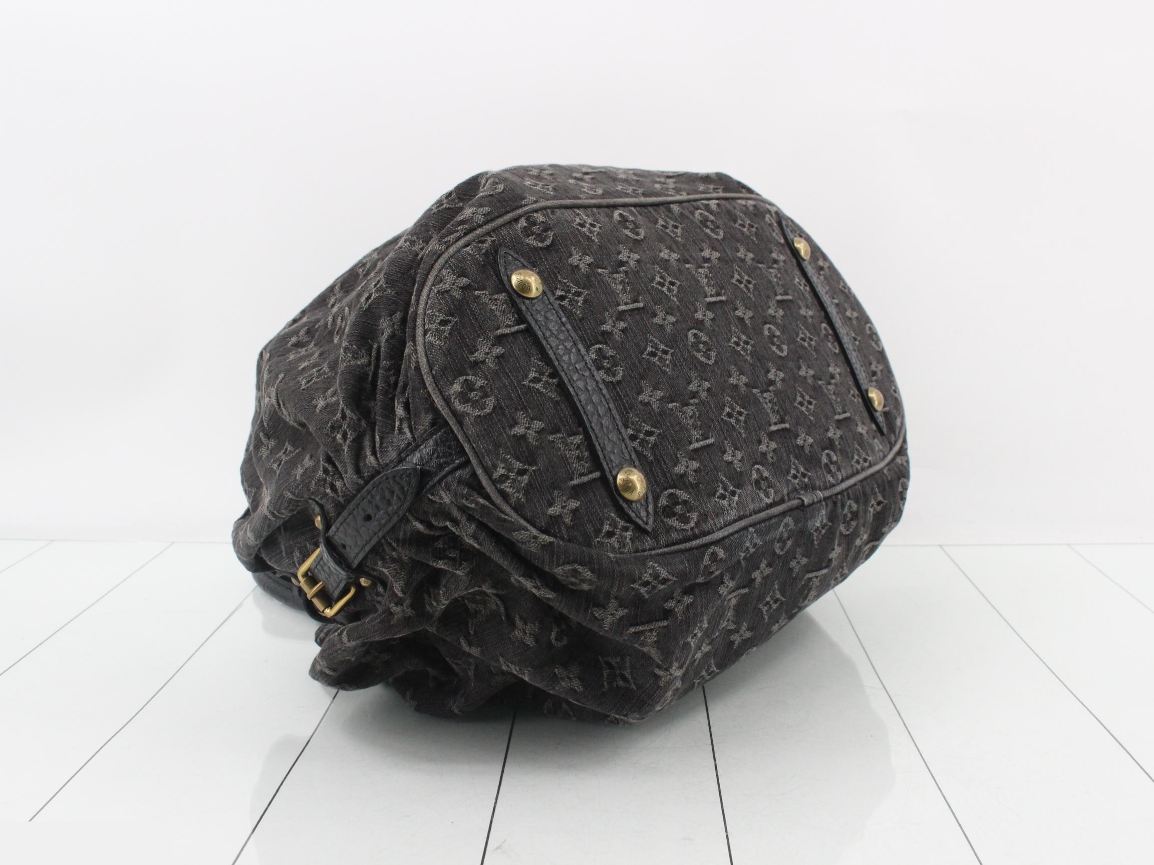Monogram denim shoulder bag — view 5