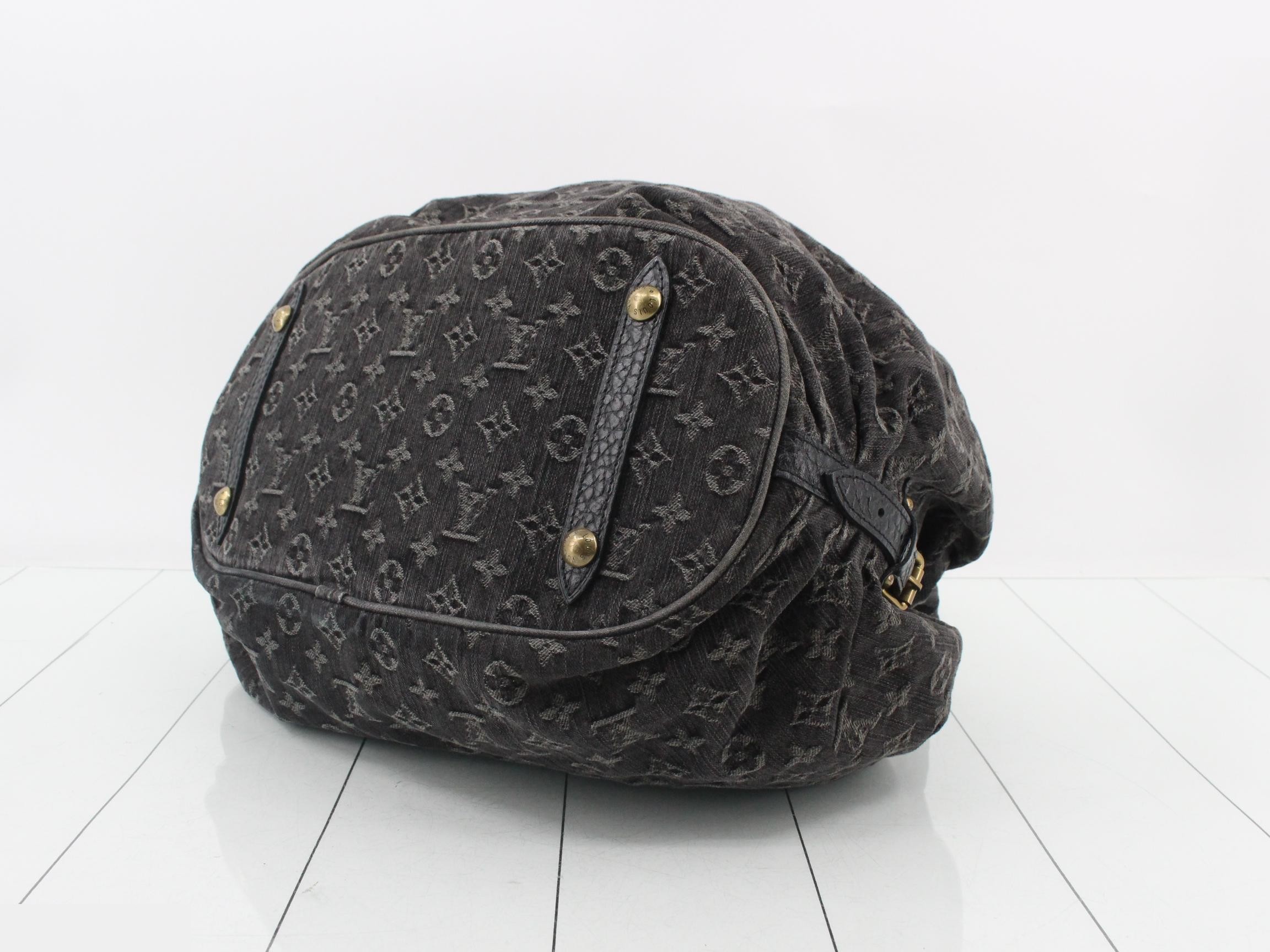 Monogram denim shoulder bag — view 6