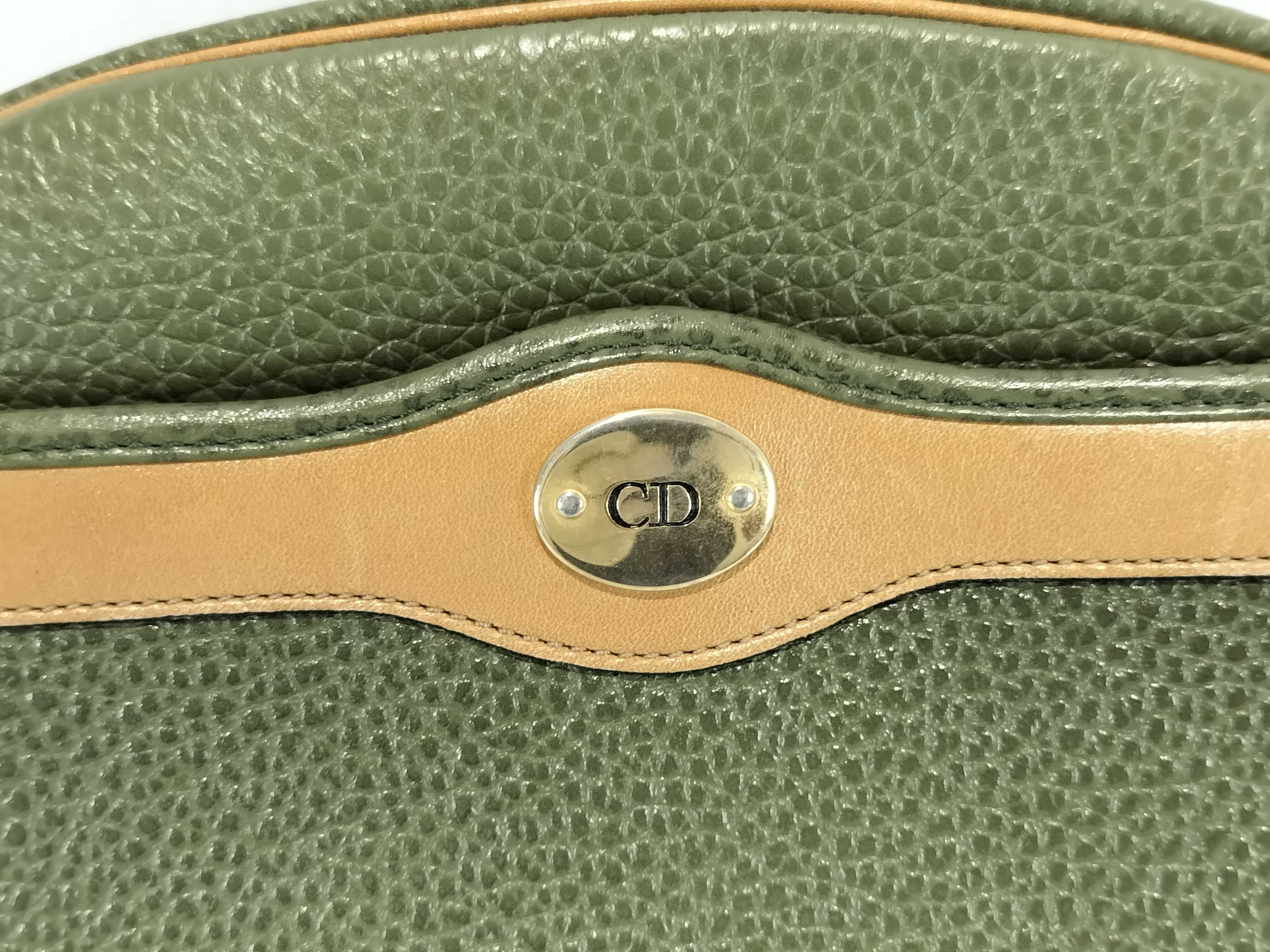 Old Dior Leather Shoulder Bag (Green) — view 2