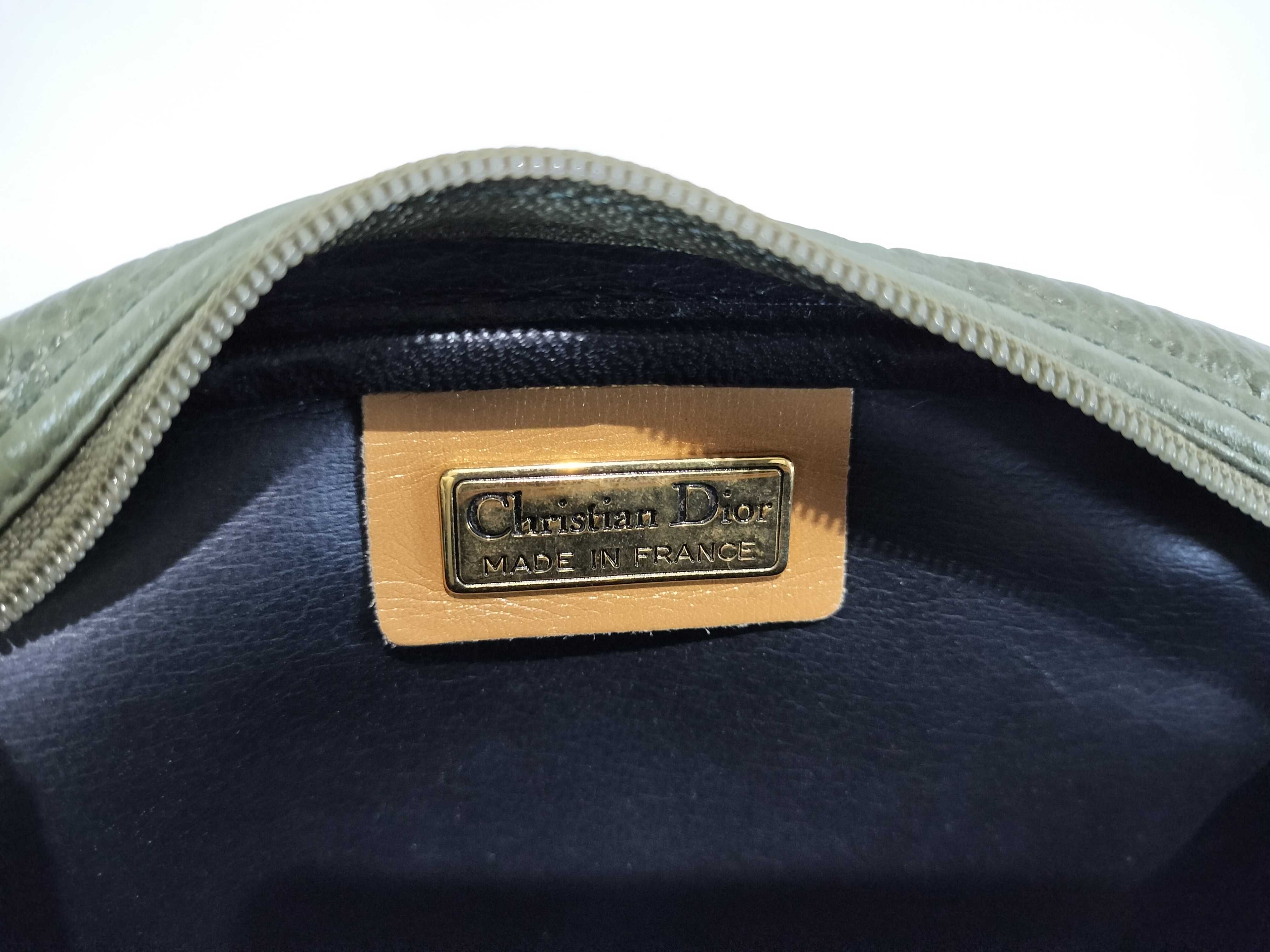 Old Dior Leather Shoulder Bag (Green) — view 11