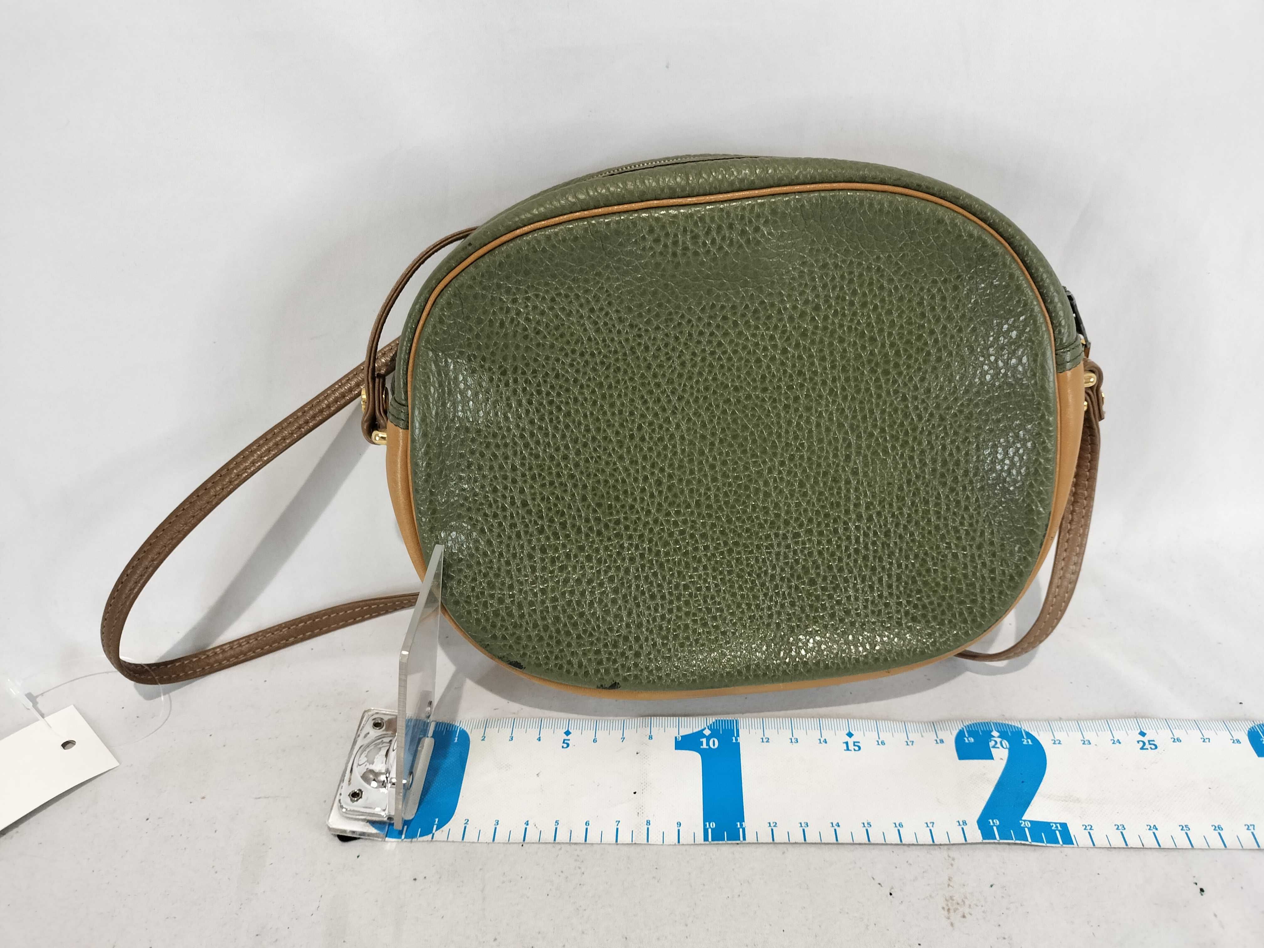 Old Dior Leather Shoulder Bag (Green) — view 3