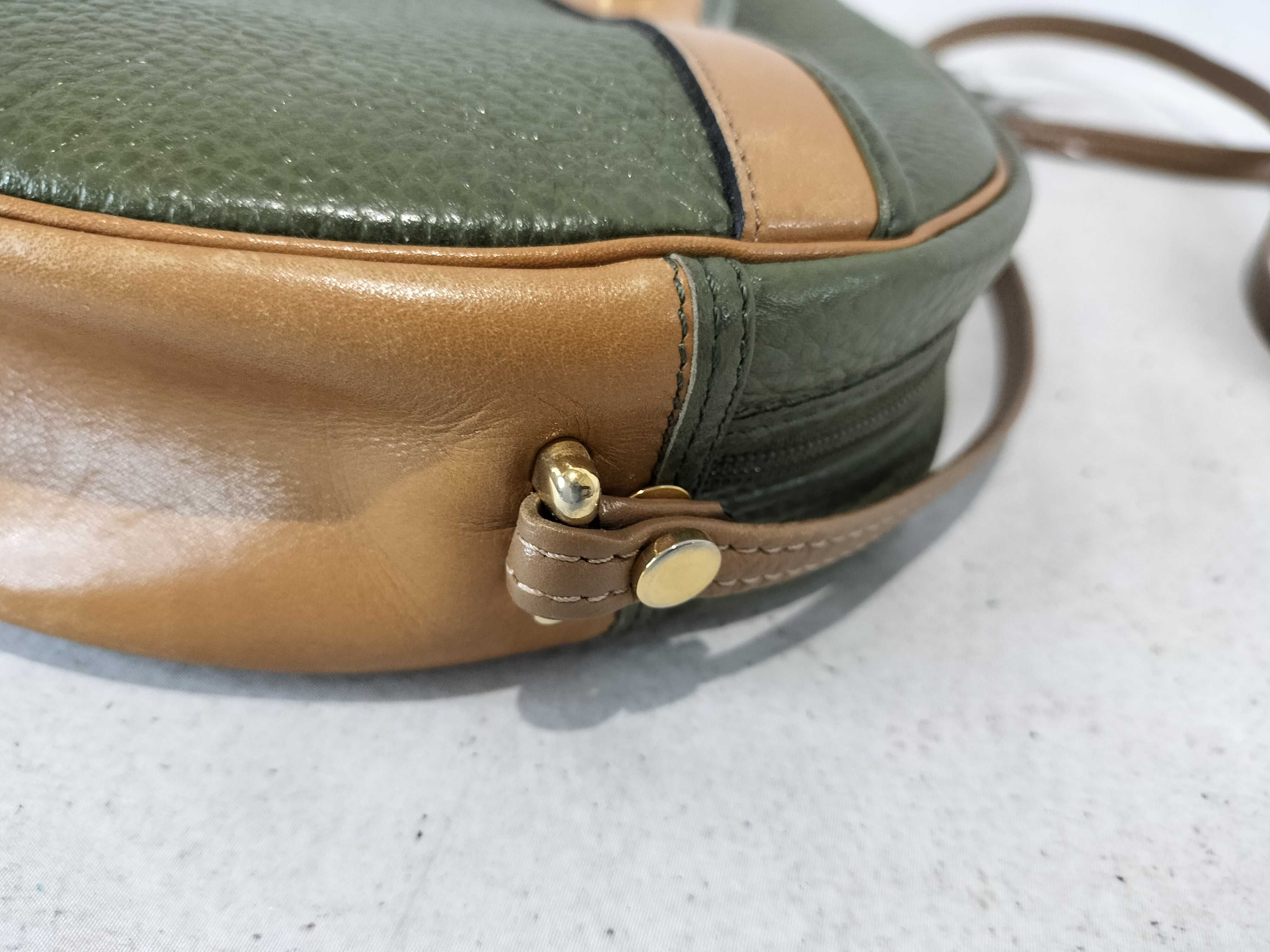 Old Dior Leather Shoulder Bag (Green) — view 6