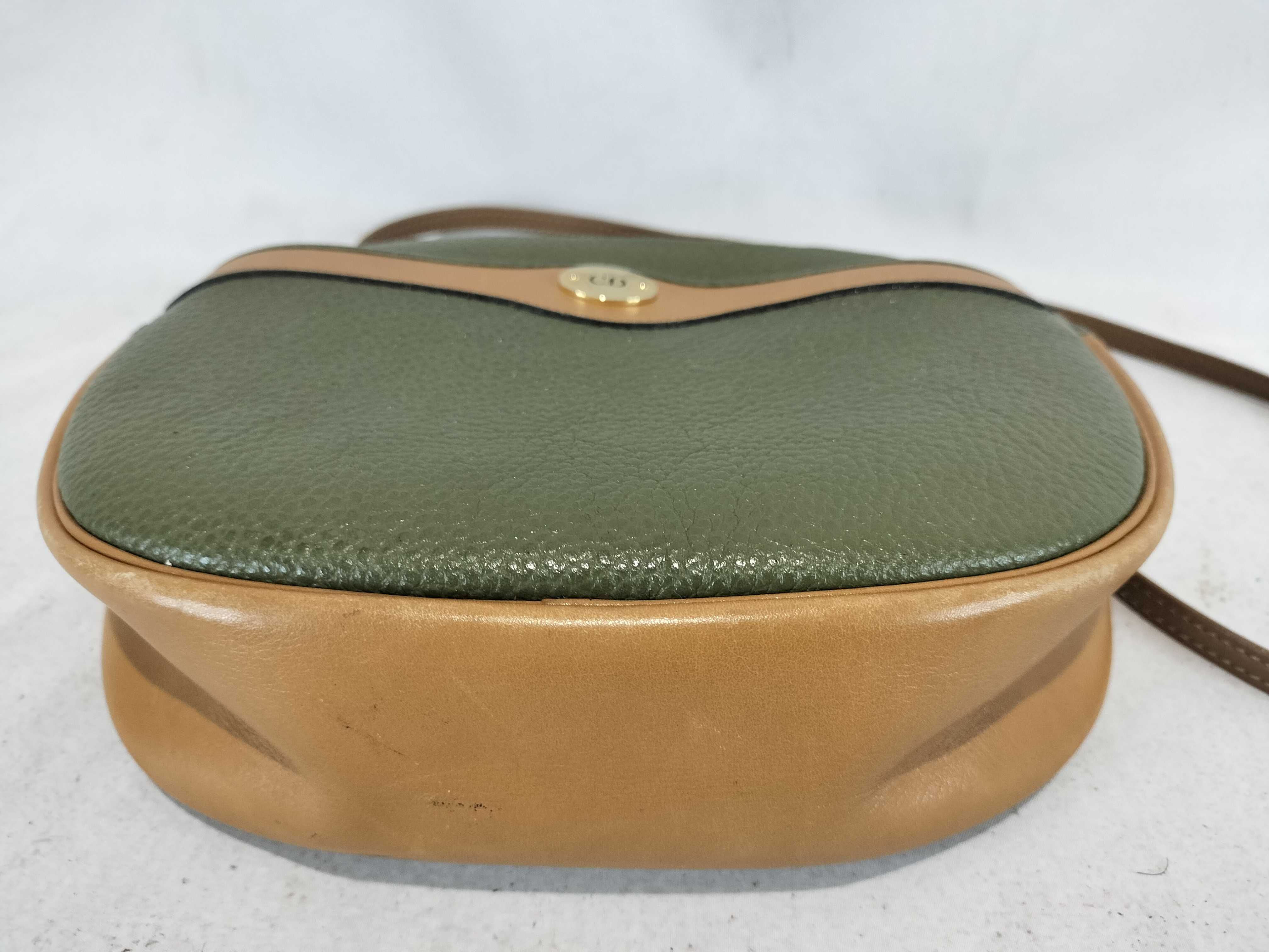 Old Dior Leather Shoulder Bag (Green) — view 8