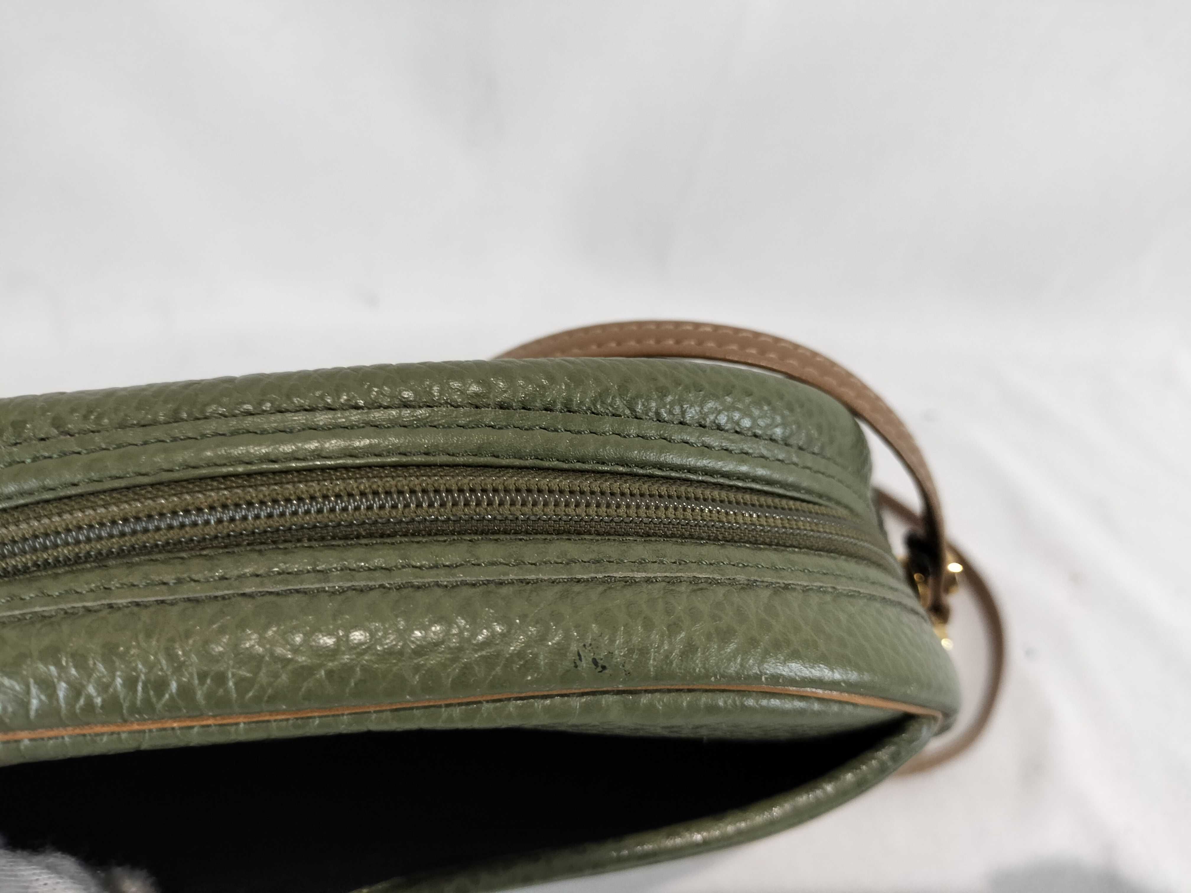 Old Dior Leather Shoulder Bag (Green) — view 9