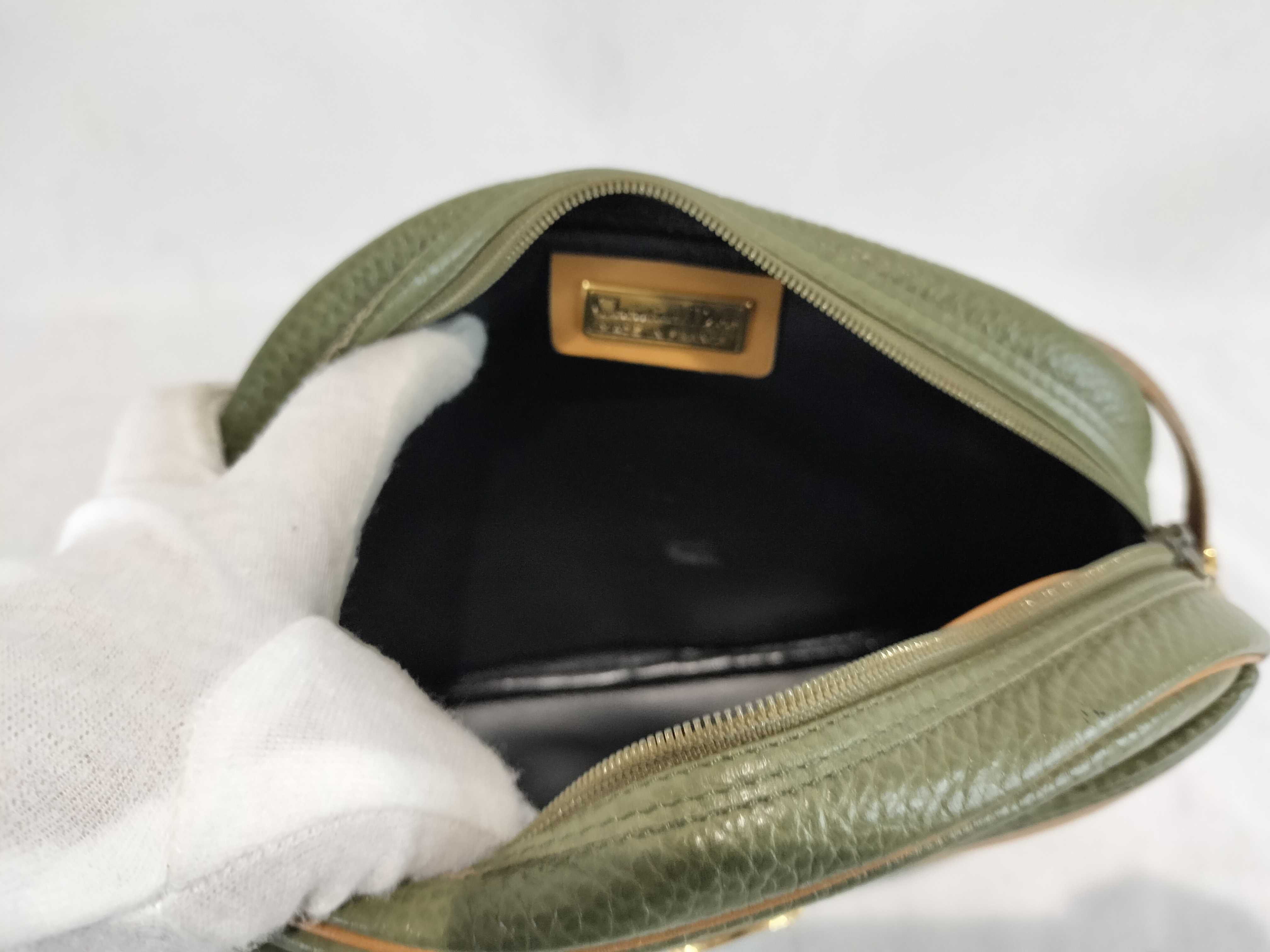 Old Dior Leather Shoulder Bag (Green) — view 10