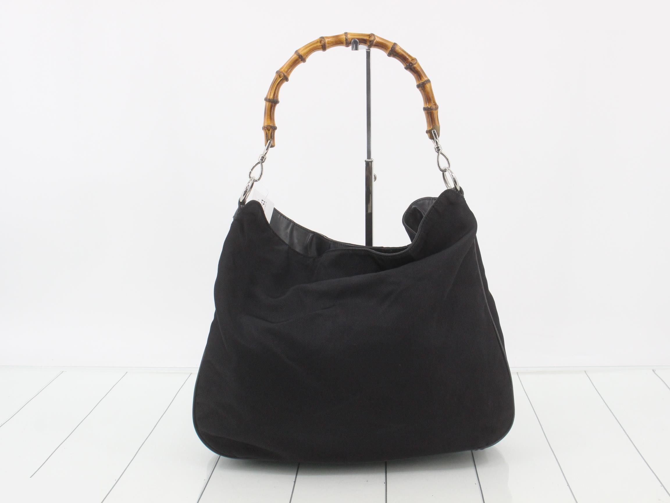 Bamboo 2WAY Handbag Nylon Black — view 2