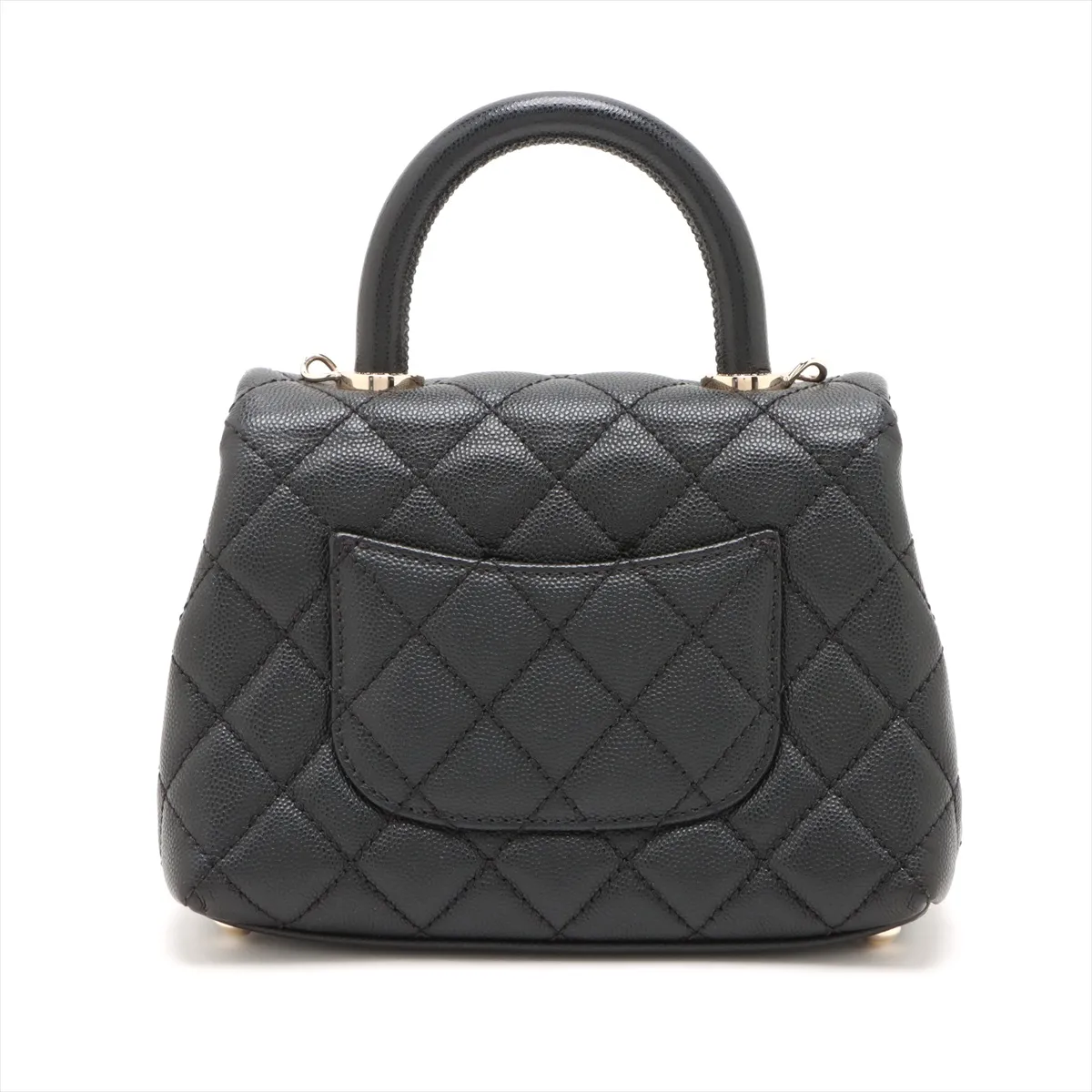 [Individually wrapped] Chanel Coco Handle 19 XXS Caviar Skin 2WAY Handbag Black Gold Hardware 31055330 31st Series AS2215 — view 2