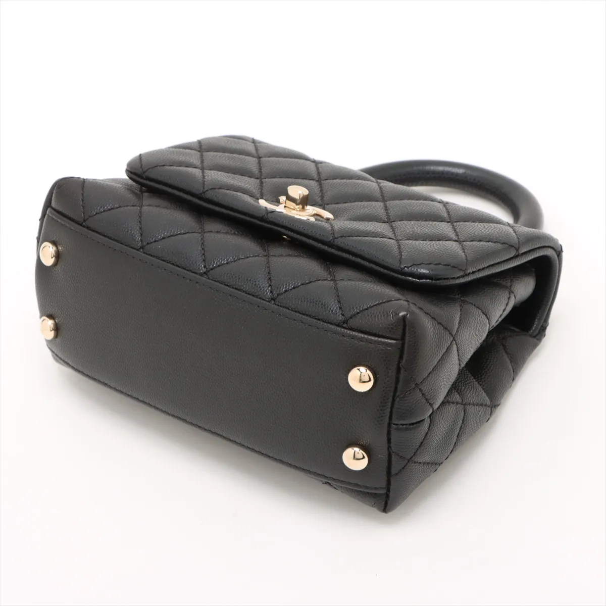 [Individually wrapped] Chanel Coco Handle 19 XXS Caviar Skin 2WAY Handbag Black Gold Hardware 31055330 31st Series AS2215 — view 3