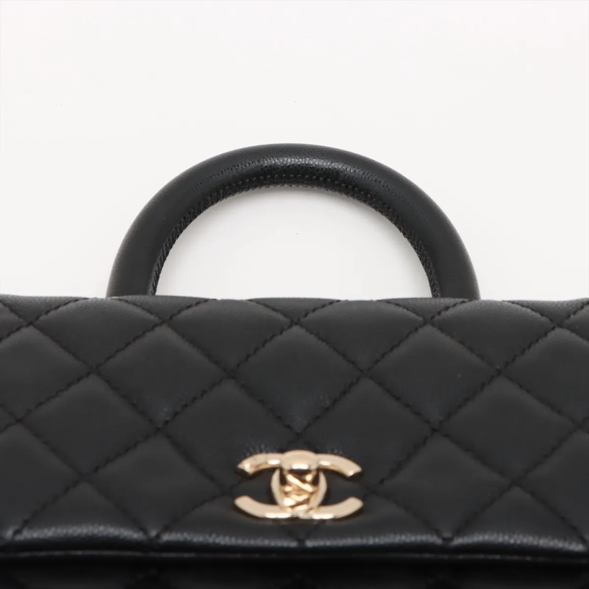 [Individually wrapped] Chanel Coco Handle 19 XXS Caviar Skin 2WAY Handbag Black Gold Hardware 31055330 31st Series AS2215 — view 6
