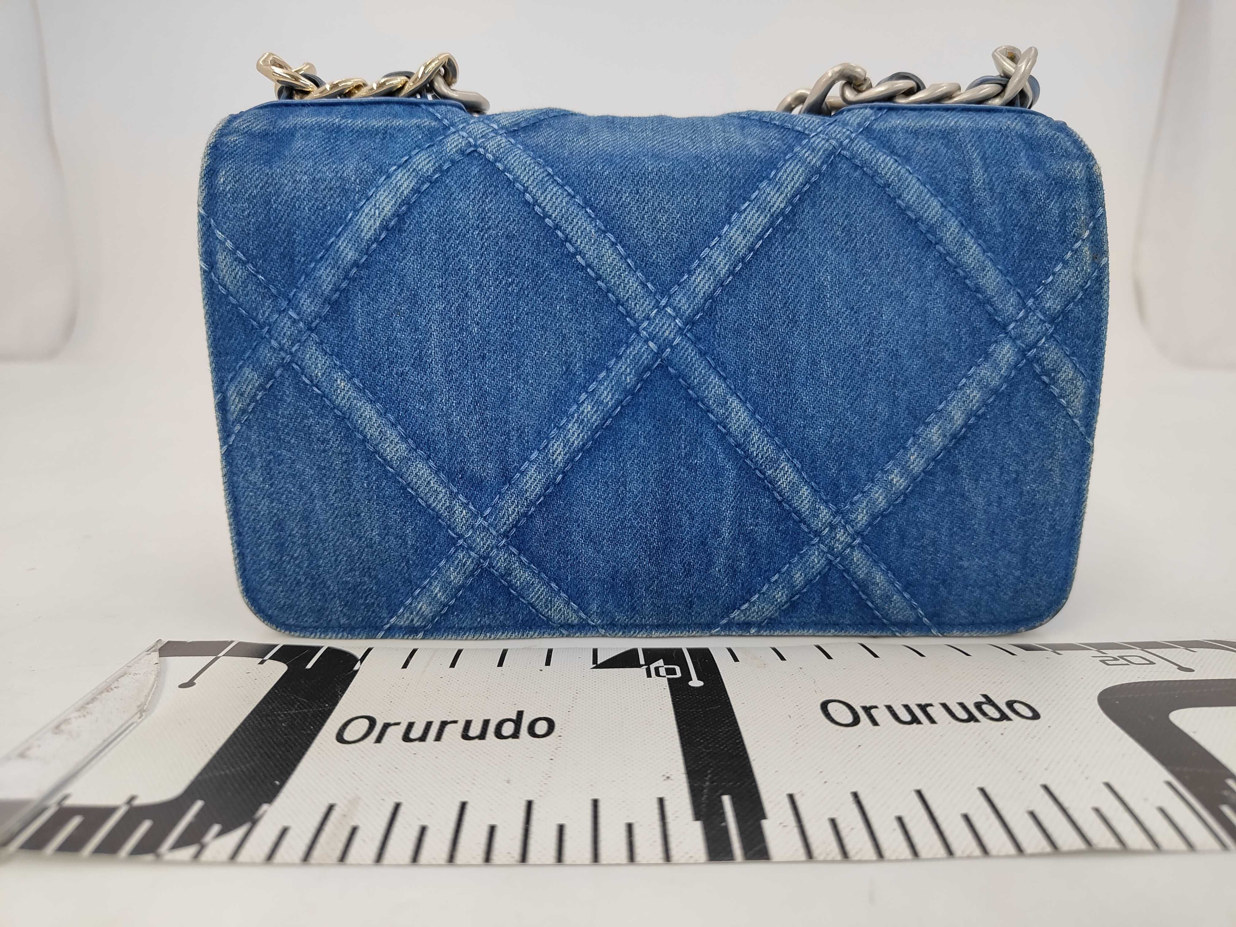 19 Denim Serial Plate Chain Wallet Blue Shoulder Bag — view 2