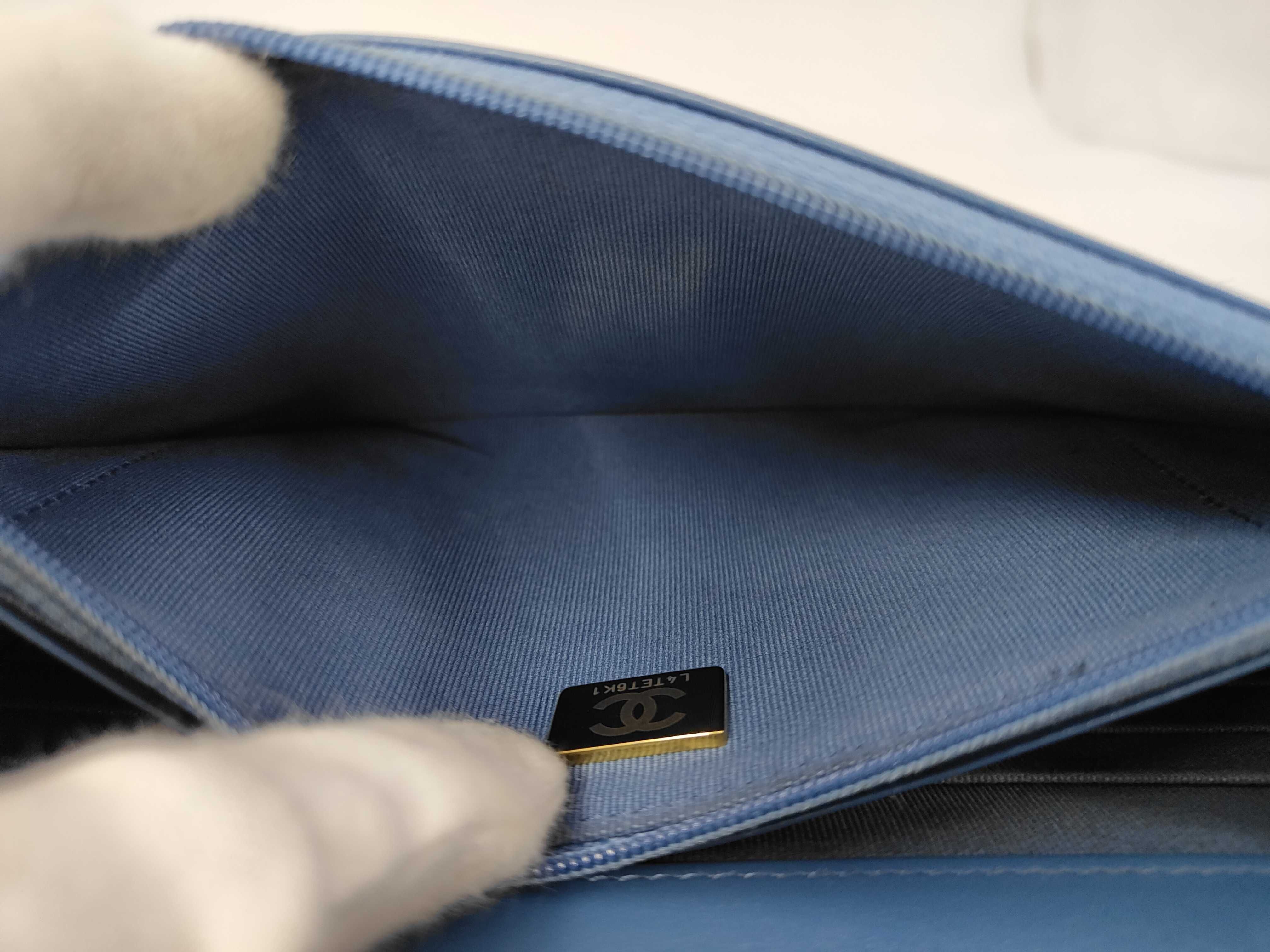 19 Denim Serial Plate Chain Wallet Blue Shoulder Bag — view 12