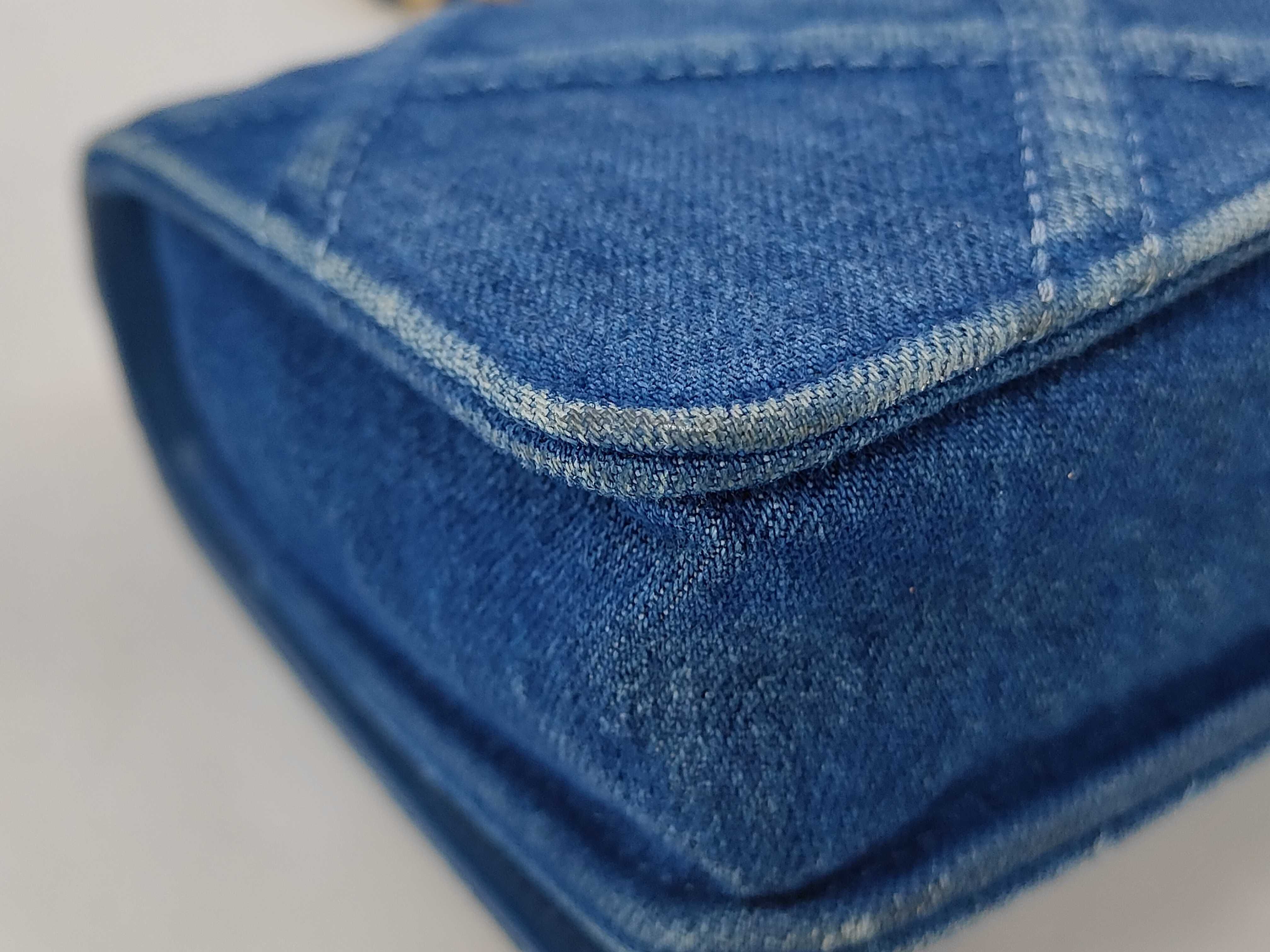 19 Denim Serial Plate Chain Wallet Blue Shoulder Bag — view 3