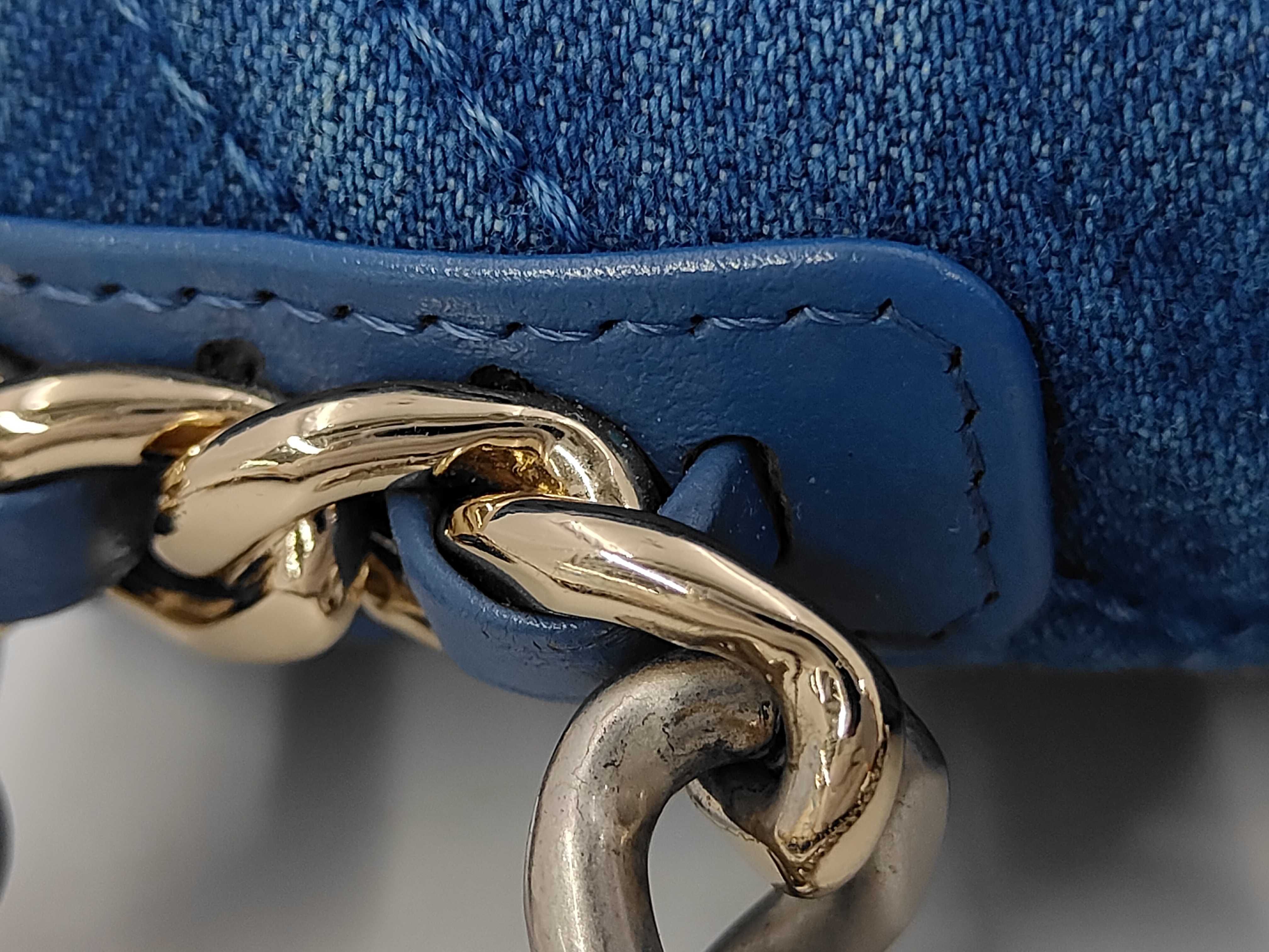 19 Denim Serial Plate Chain Wallet Blue Shoulder Bag — view 6
