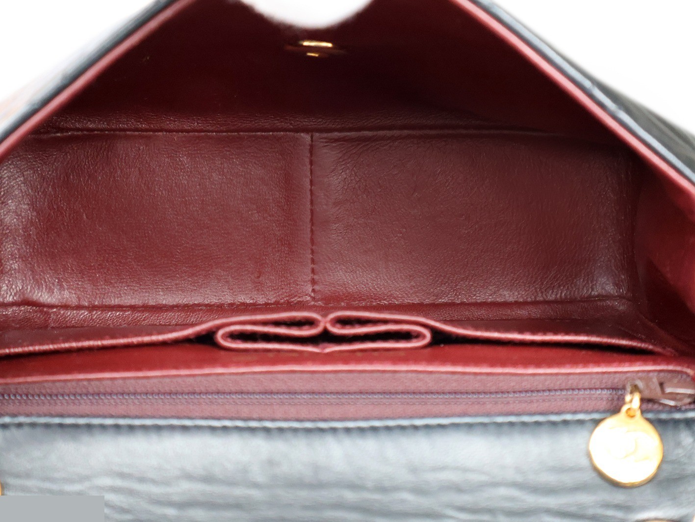 Mini Matelassé 20 Lambskin Chain Shoulder Bag, Black — view 12