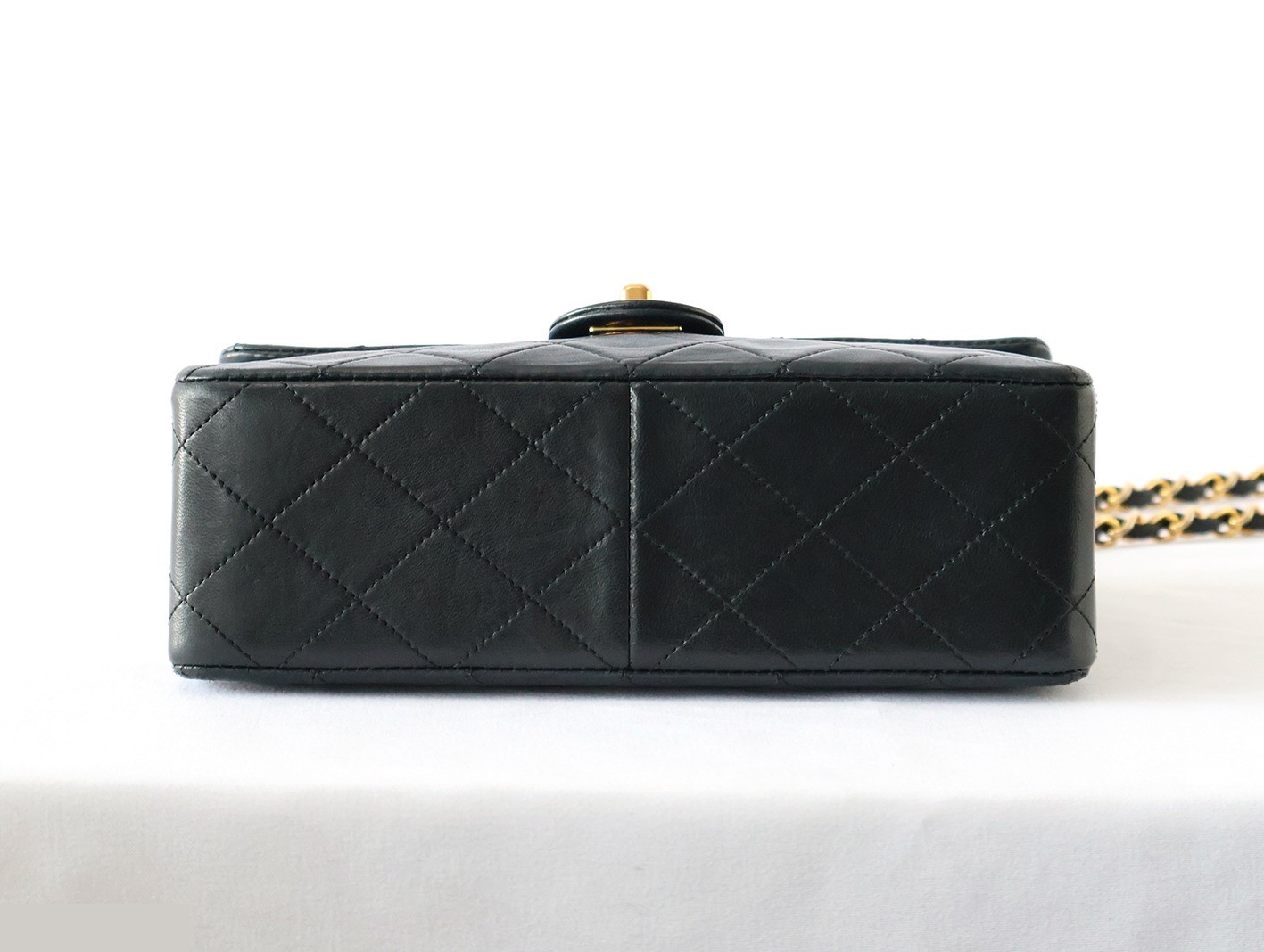 Mini Matelassé 20 Lambskin Chain Shoulder Bag, Black — view 5