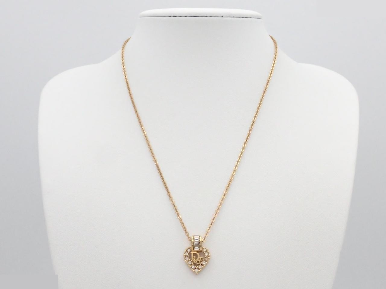 Necklace, logo, rhinestones, GP — view 3