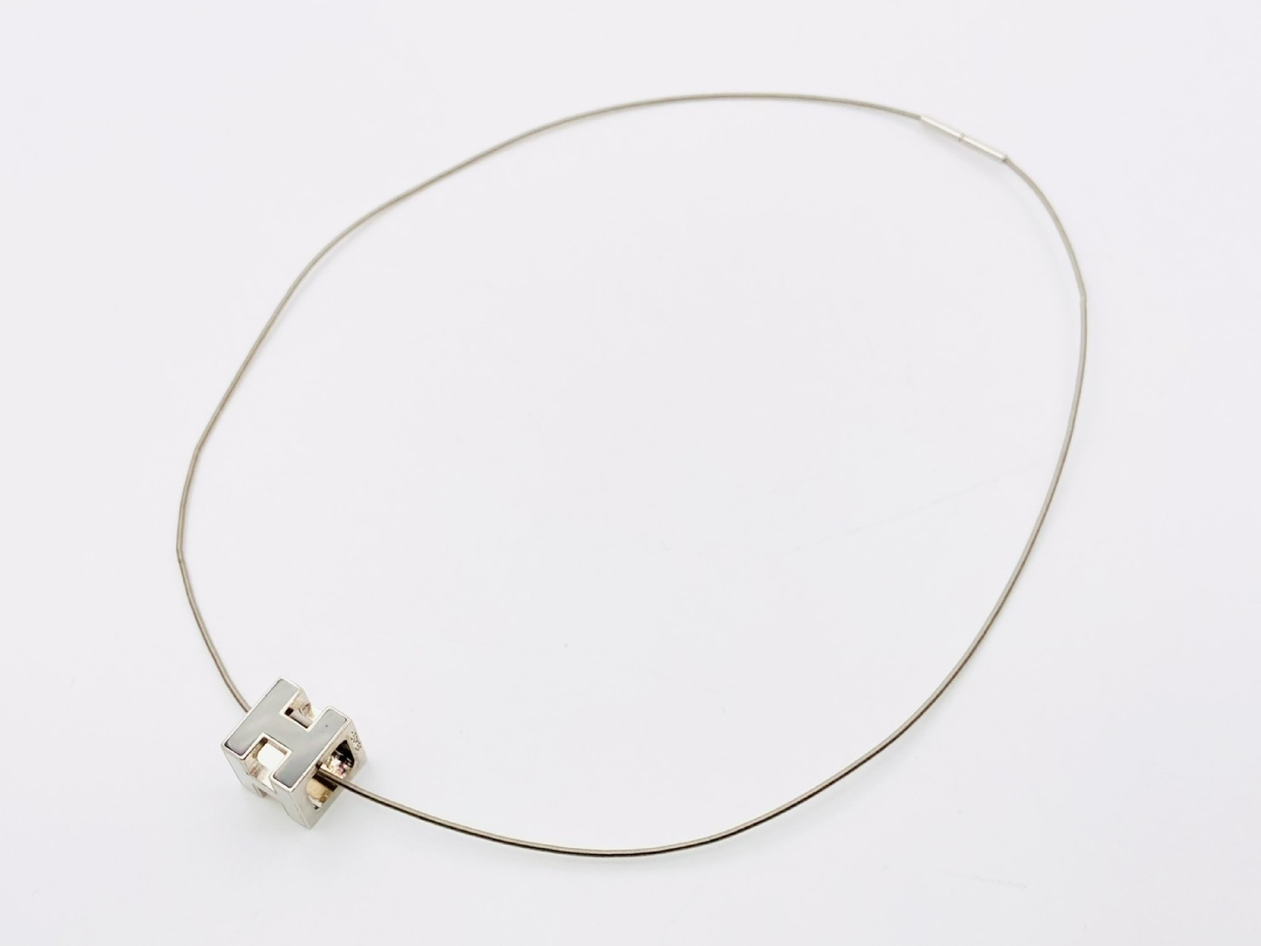 Cage d'H H-Cube Necklace, Black x Silver — view 3