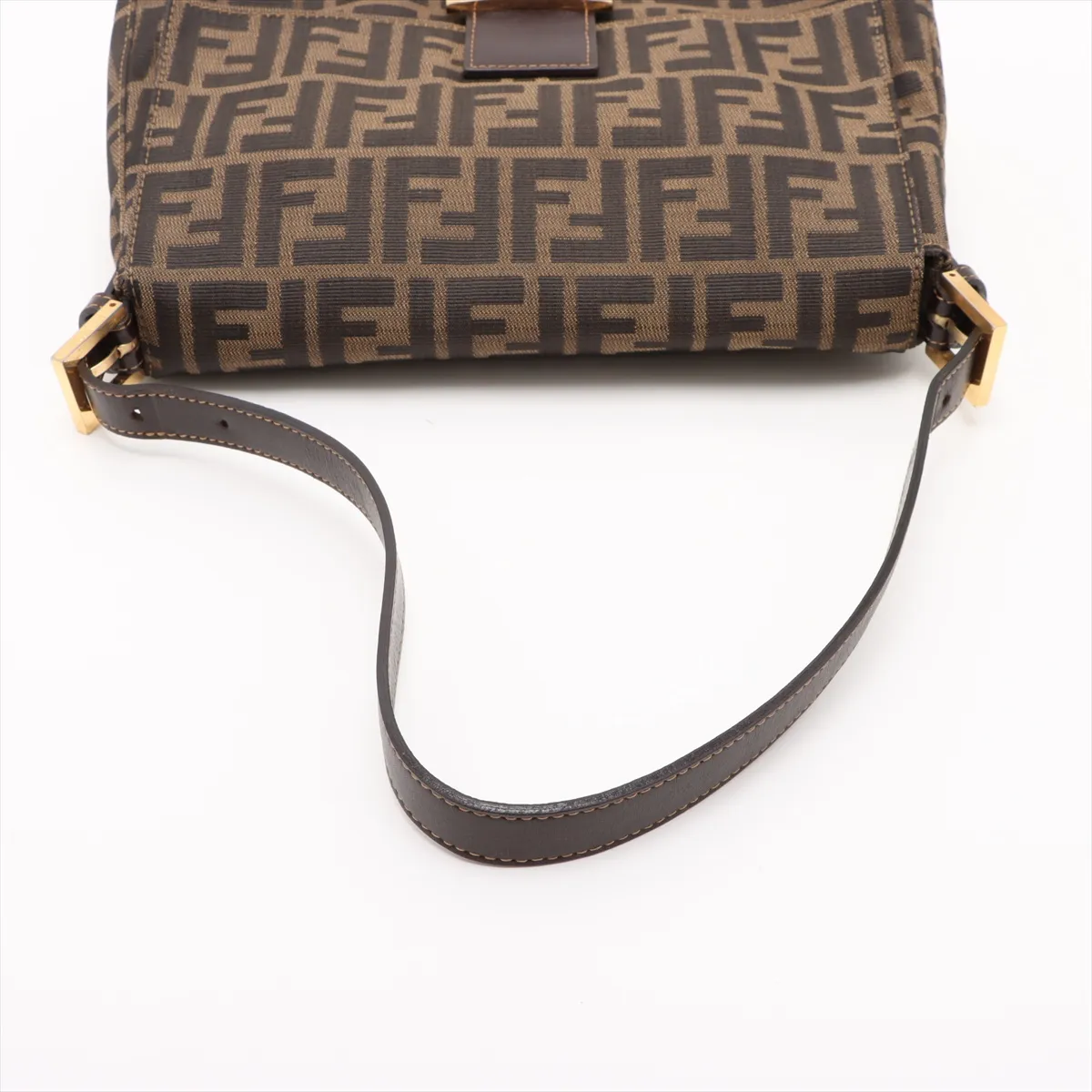 Zucca Mamma Bucket Canvas x Leather Shoulder Bag Brown — view 5