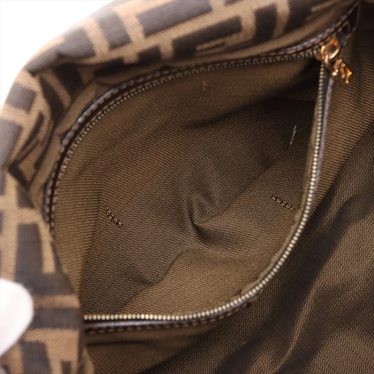 Zucca Mamma Bucket Canvas x Leather Shoulder Bag Brown — view 8