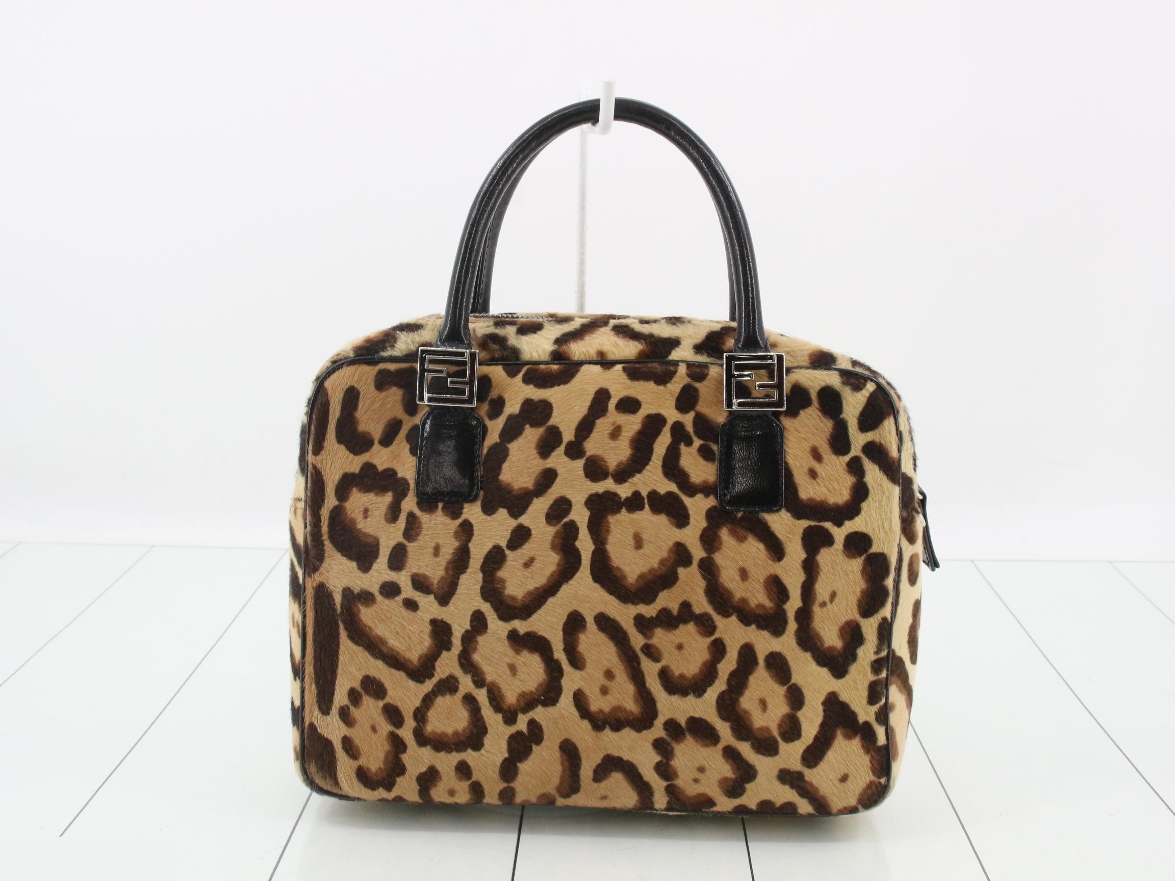 Calf hair leopard print handbag — view 2