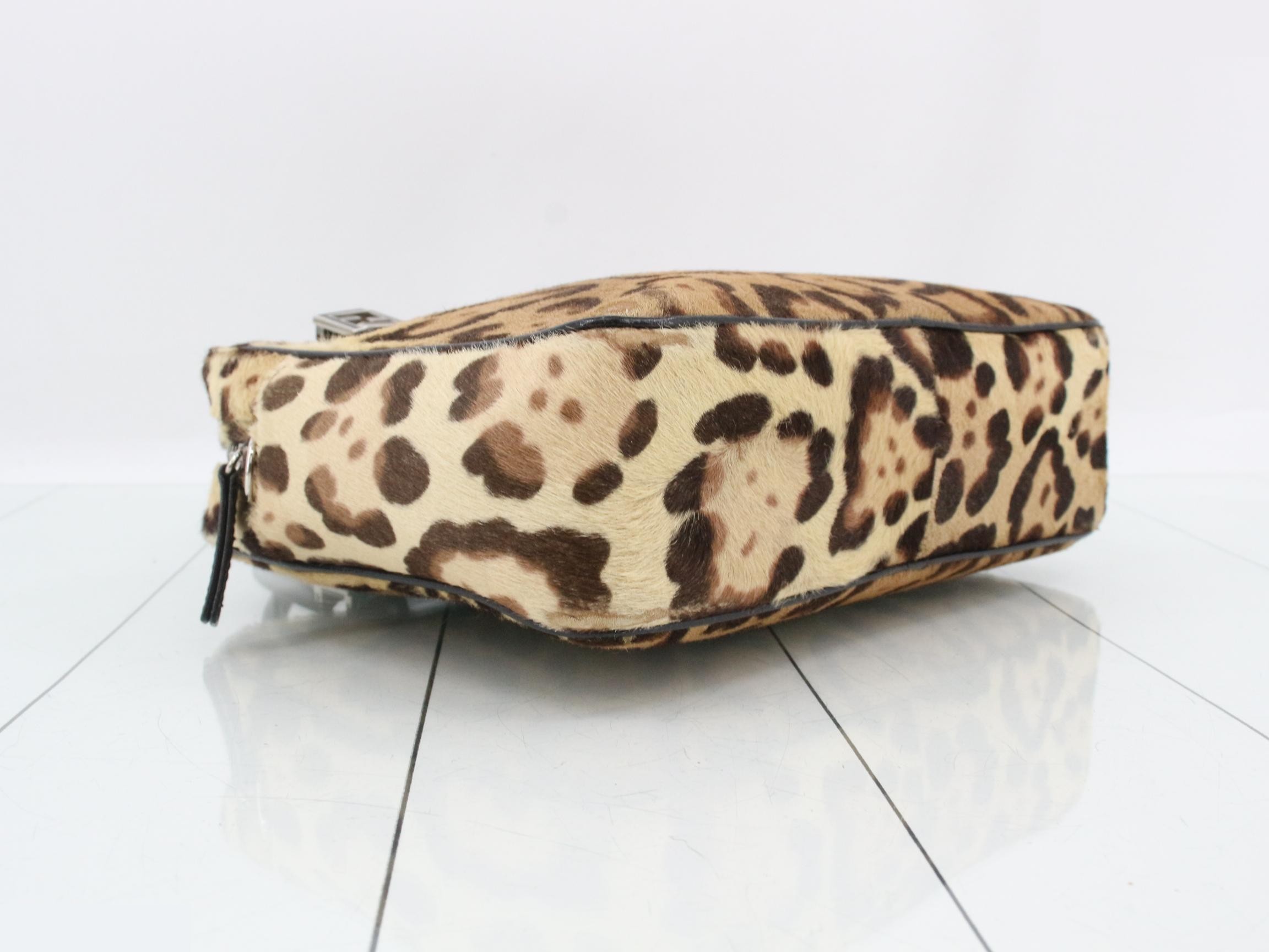 Calf hair leopard print handbag — view 5