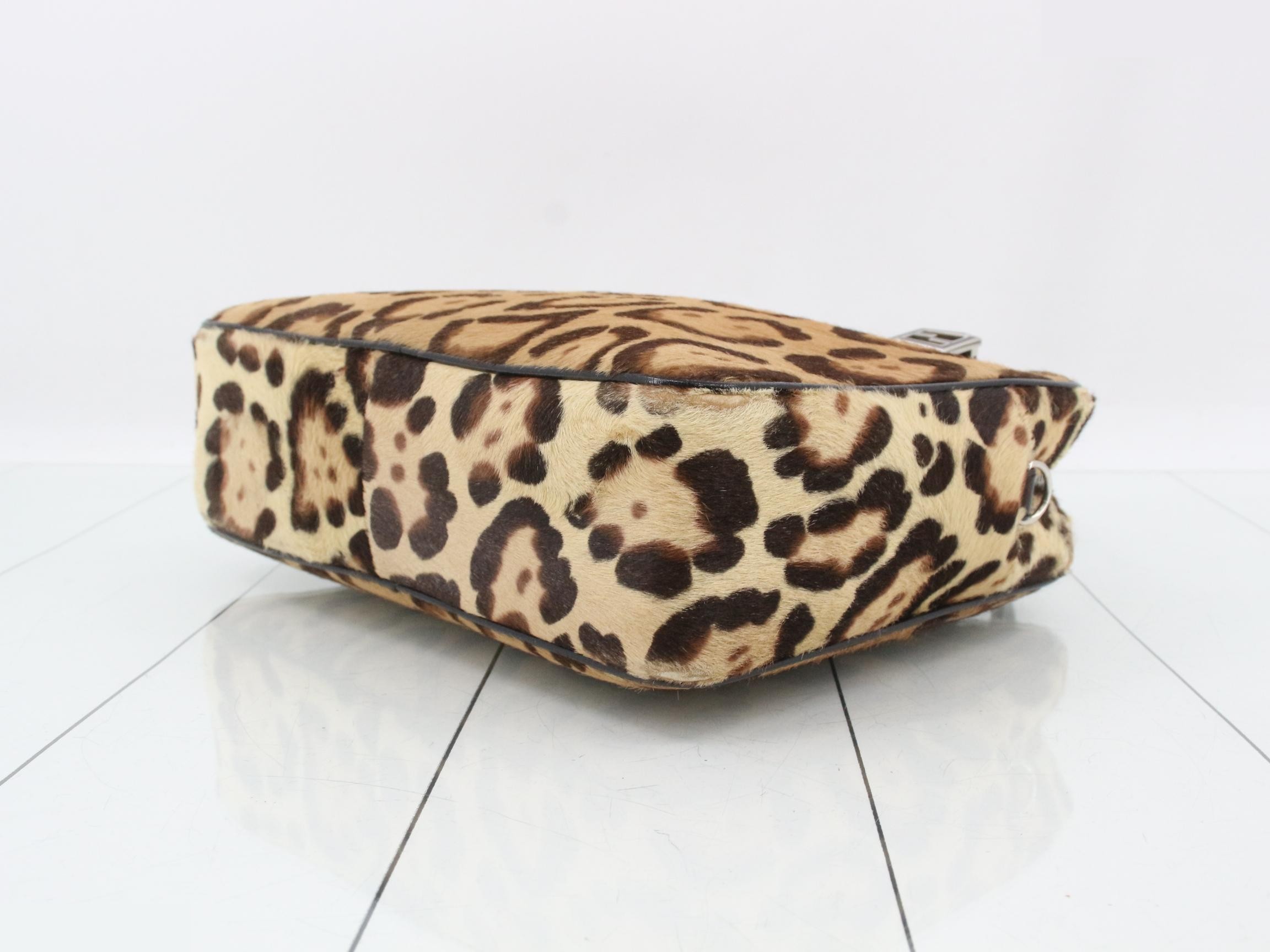 Calf hair leopard print handbag — view 6